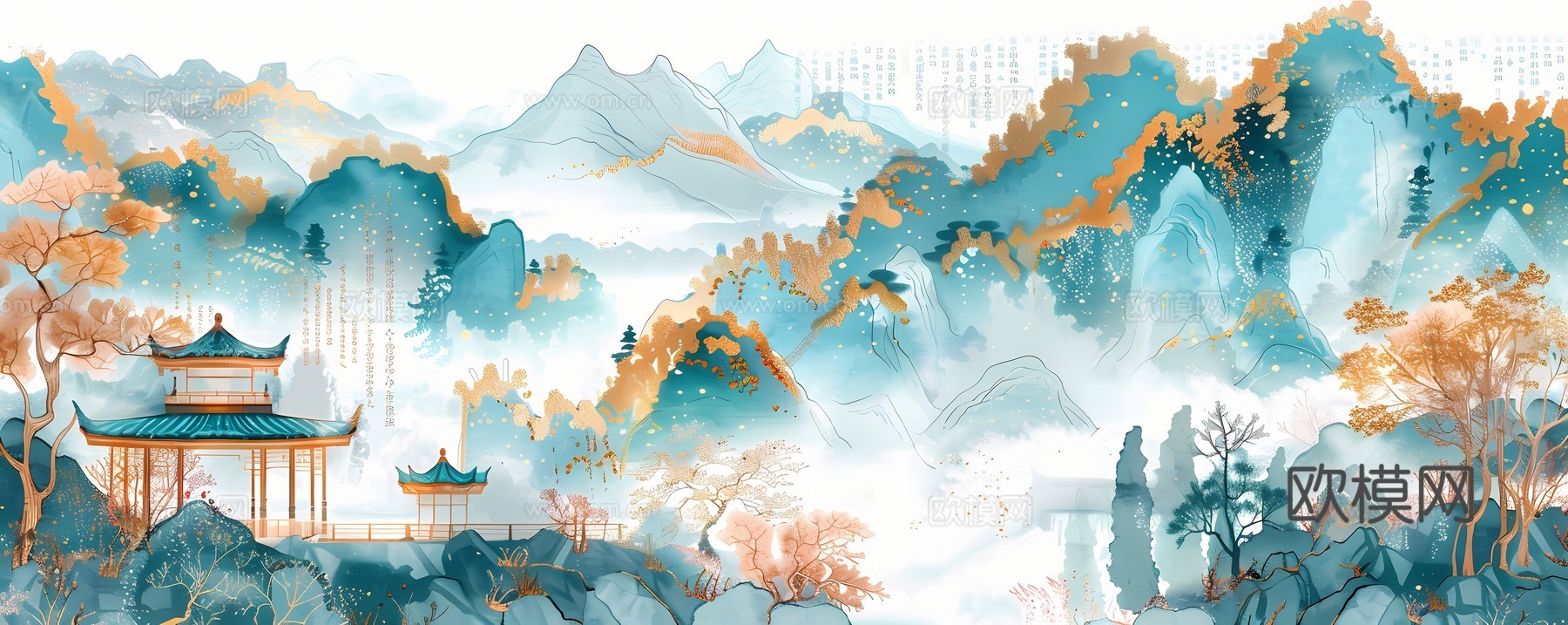 新中式国风壁纸壁画