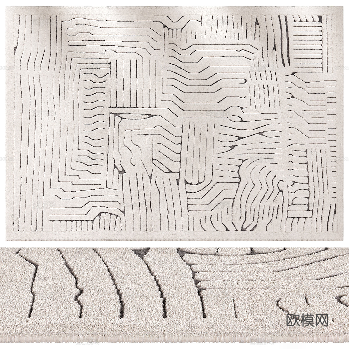方形地毯3d模型