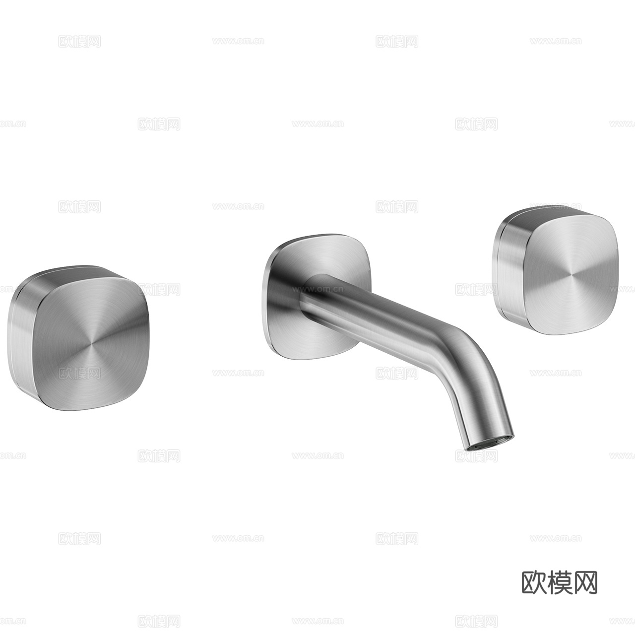 Quadro 极简水龙头 洗脸盆龙头 不锈钢 墙出龙头3d模型