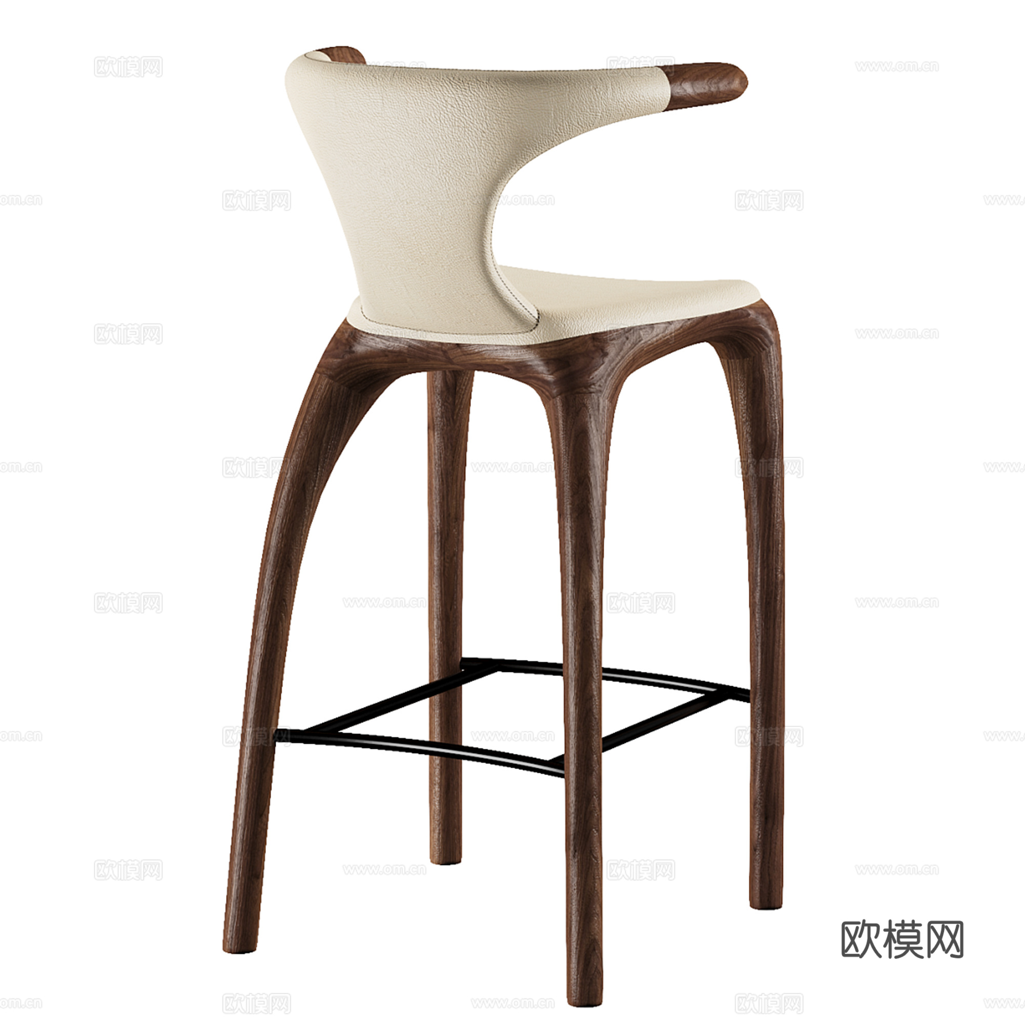 现代轻奢吧台椅3d模型