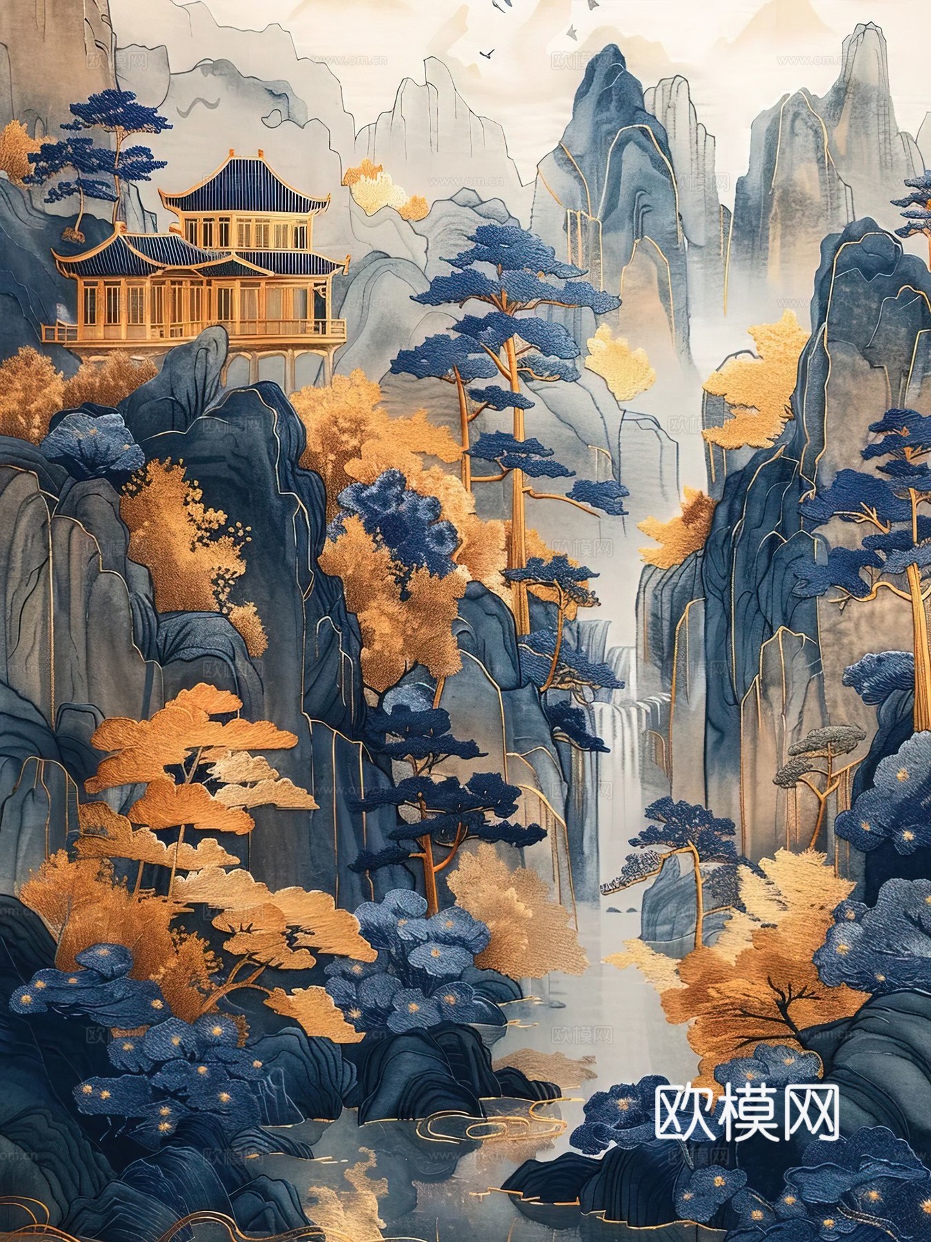 新中式国风壁纸壁画