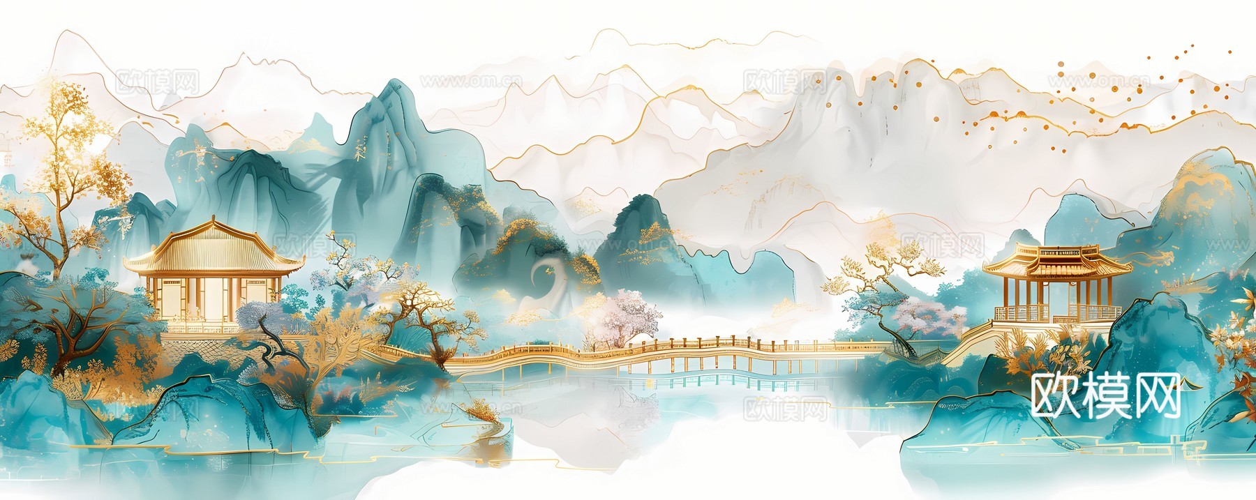 新中式国风壁纸壁画