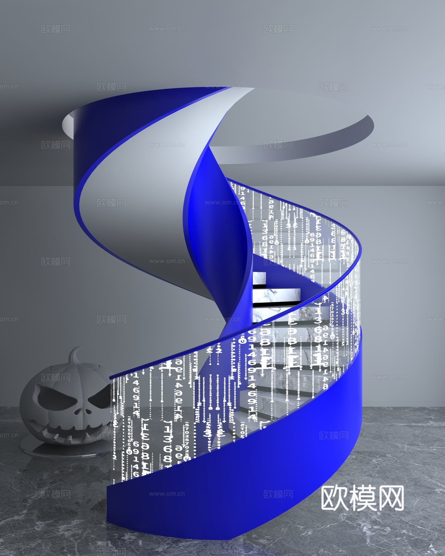 旋转楼梯3d模型下载