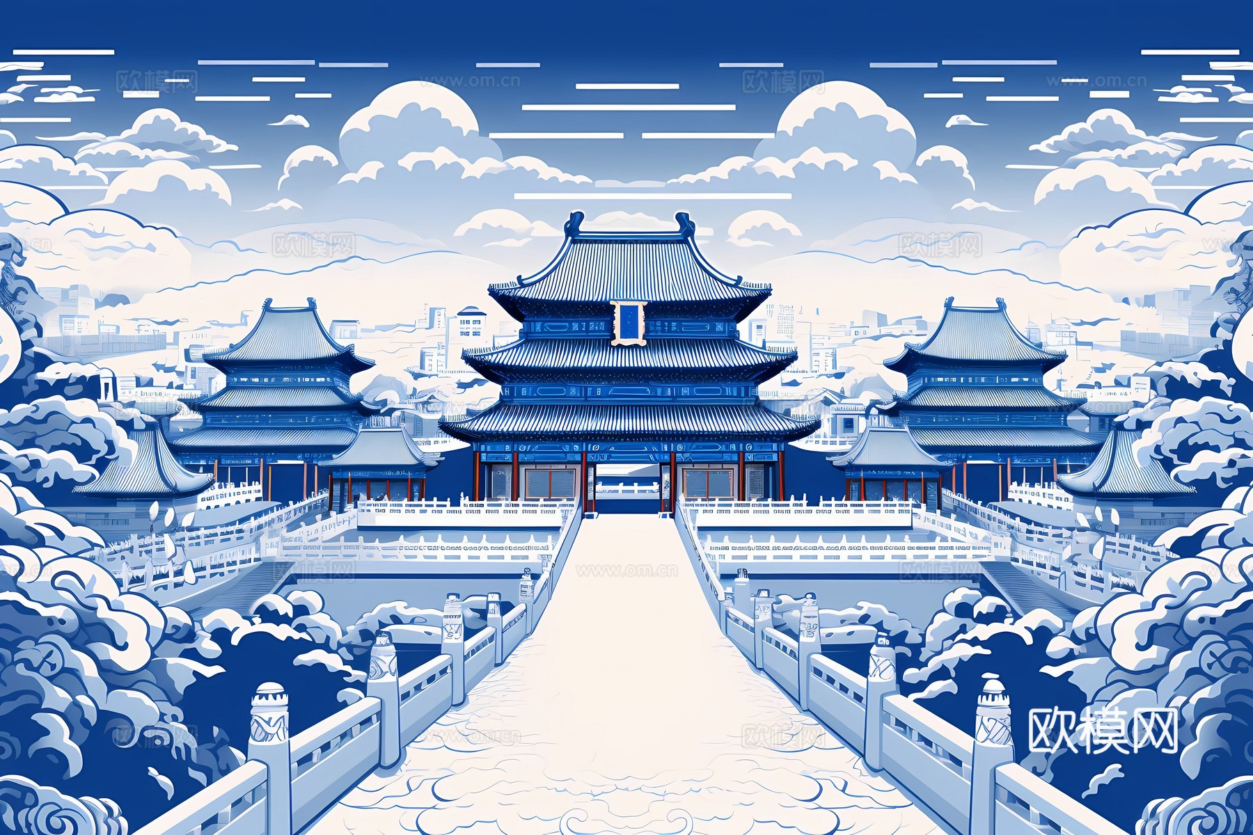 新中式国风壁纸壁画