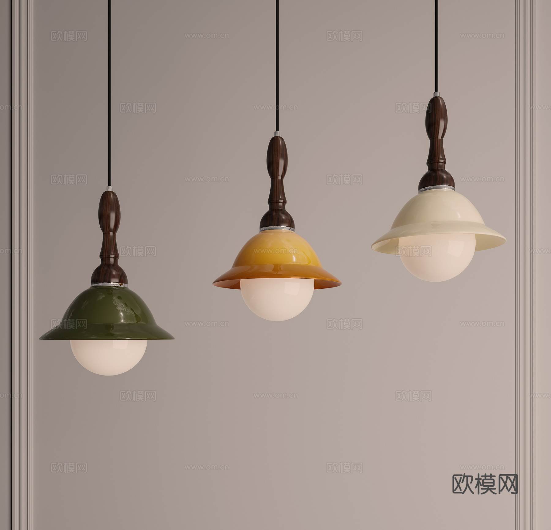 中古吊灯 复古吊灯 奶油风吊灯 餐厅吊灯 床头吊灯 小吊灯3d模型