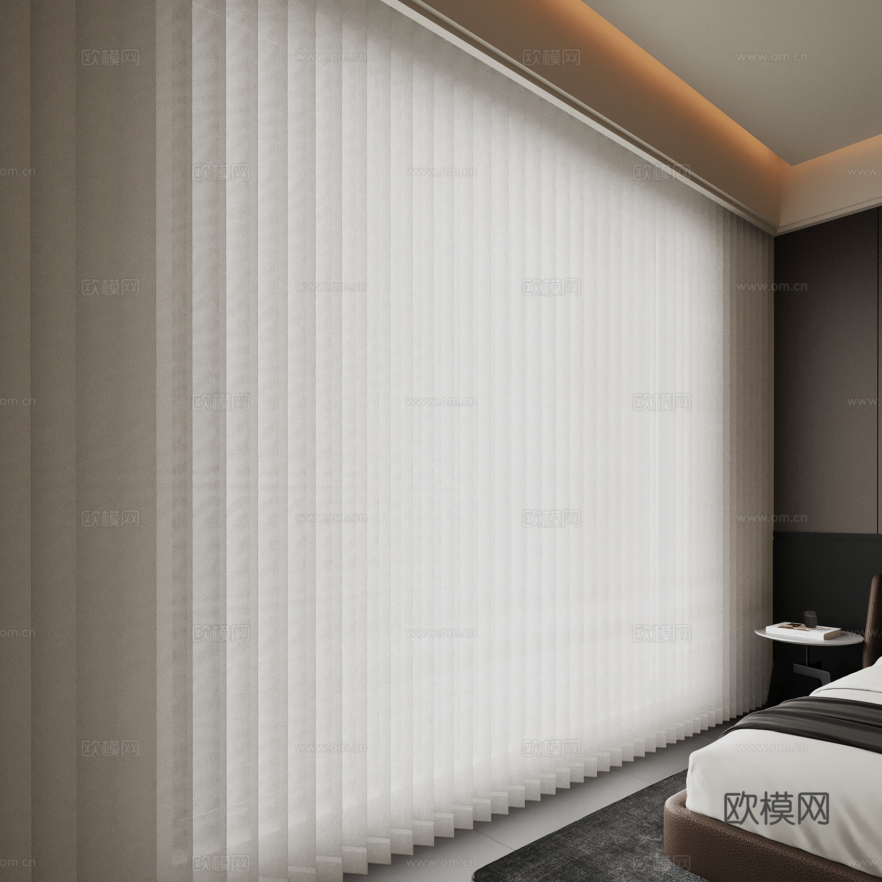 现代窗帘 梦幻帘 拉帘3d模型