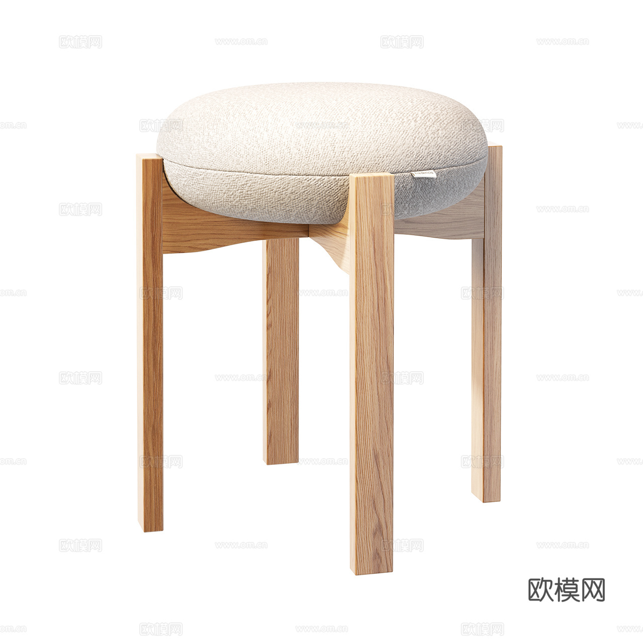 Fredericia 北欧凳子 极简凳子 圆凳 布艺凳 木凳3d模型