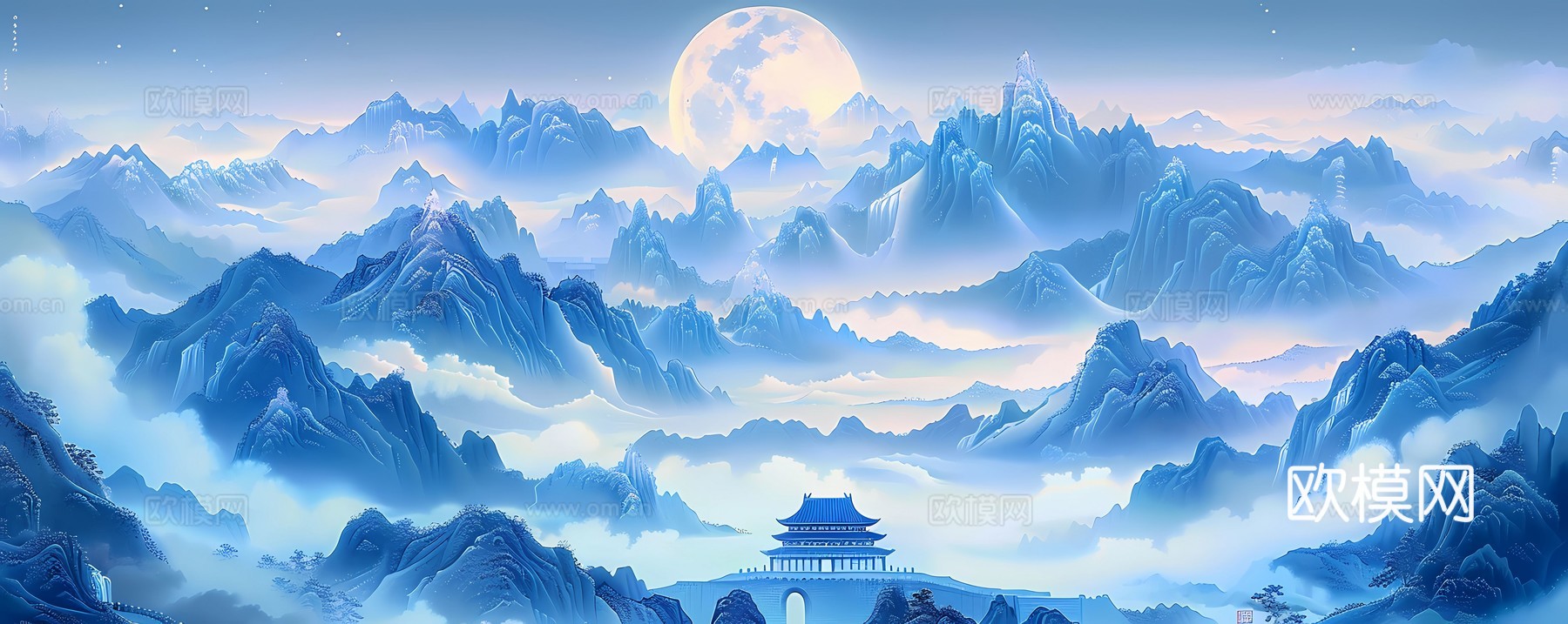 新中式国风壁纸壁画