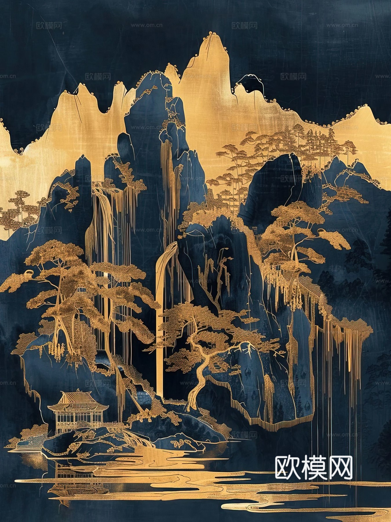 新中式国风壁纸壁画