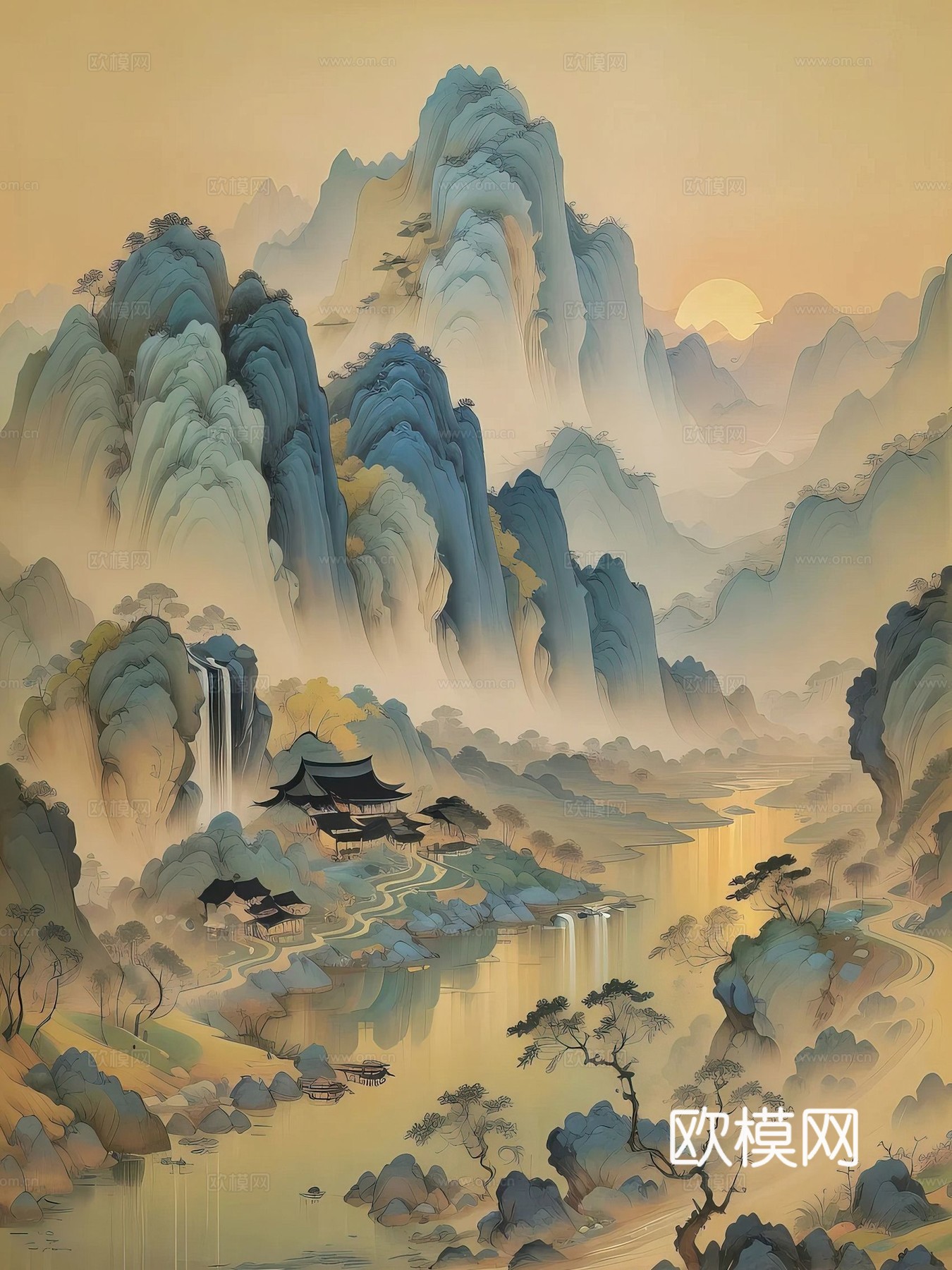 新中式国风壁纸壁画
