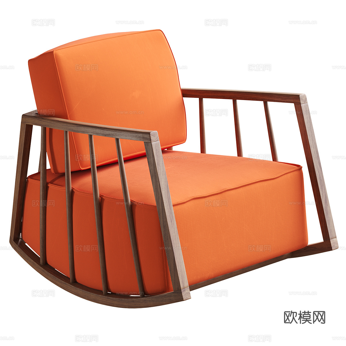 新中式摇椅3d模型