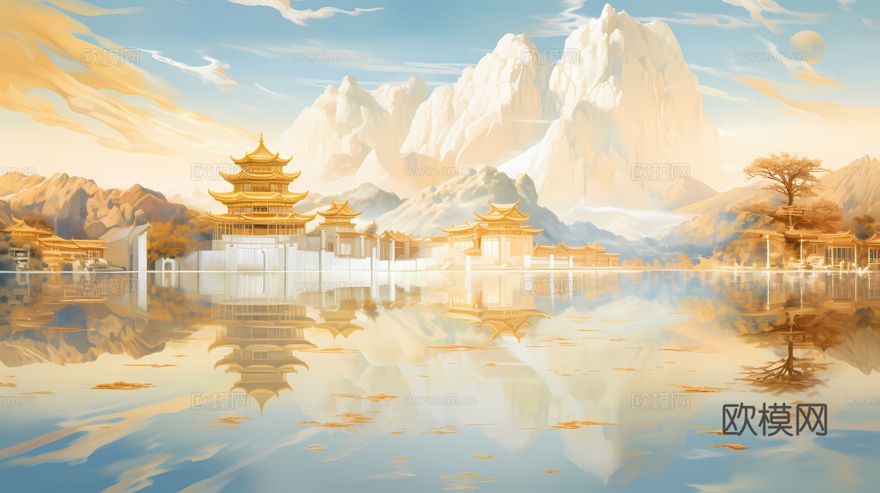 新中式国风壁纸壁画