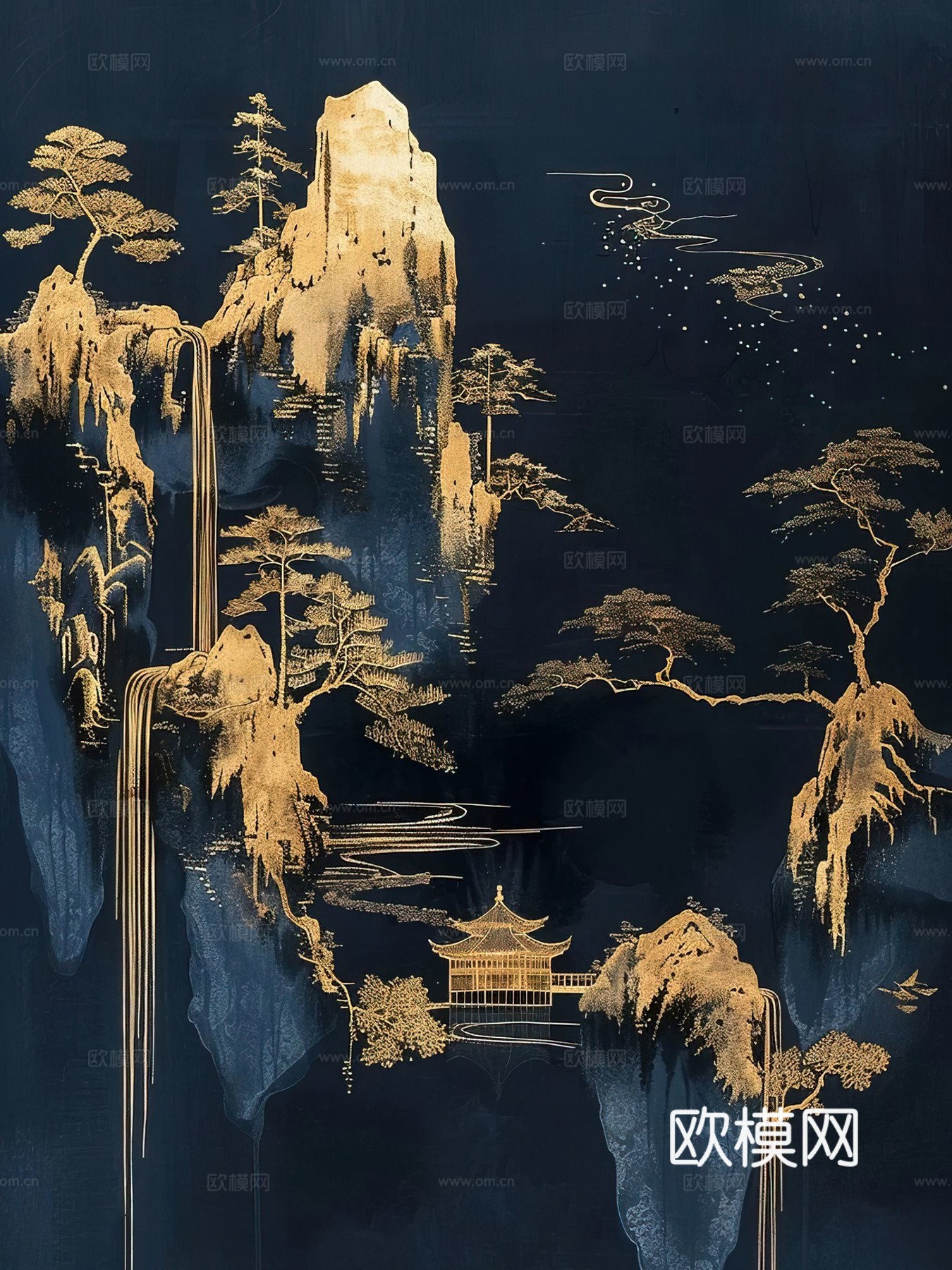 新中式国风壁纸壁画