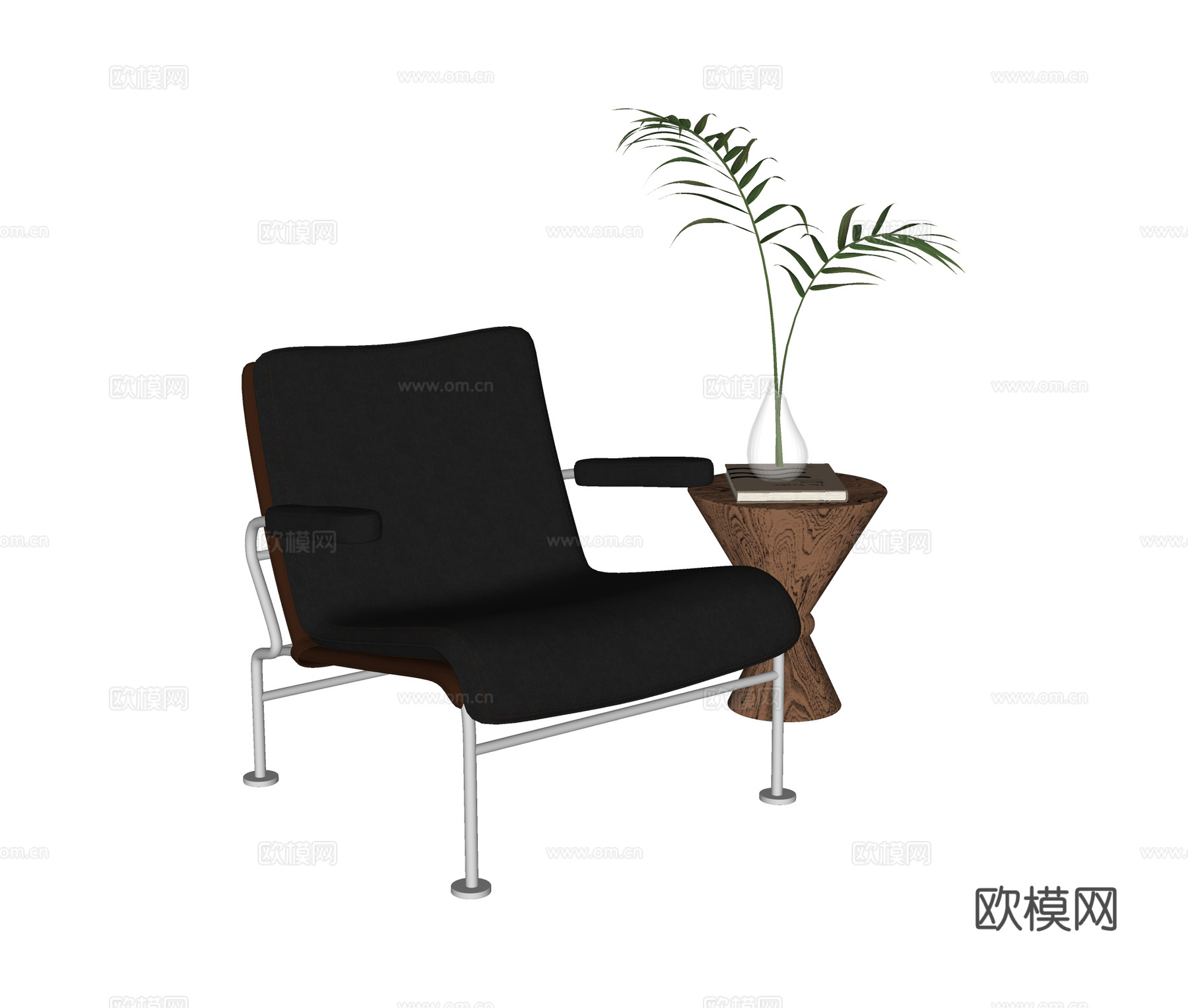 现代休闲椅 单椅su模型
