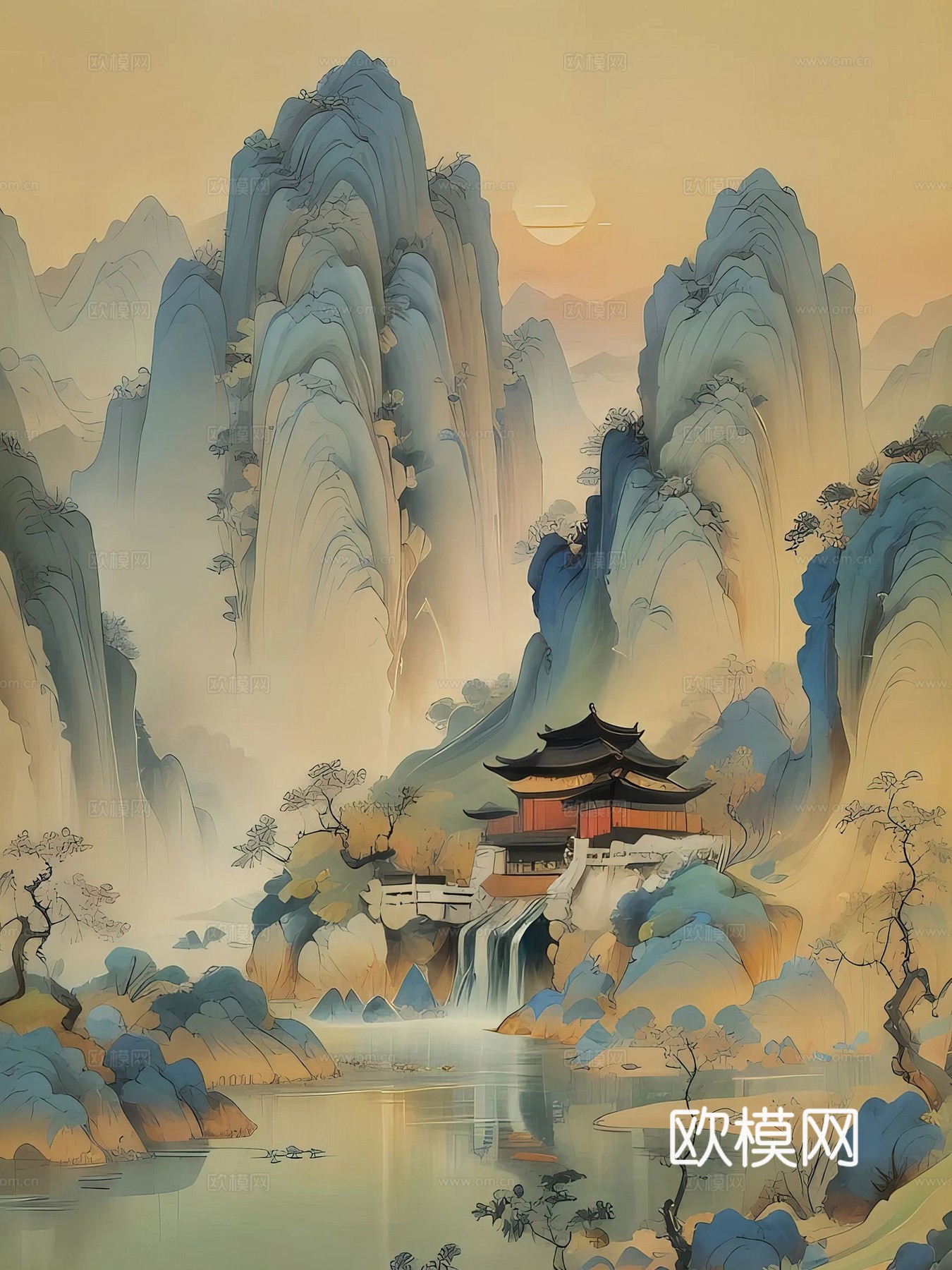 新中式国风壁纸壁画