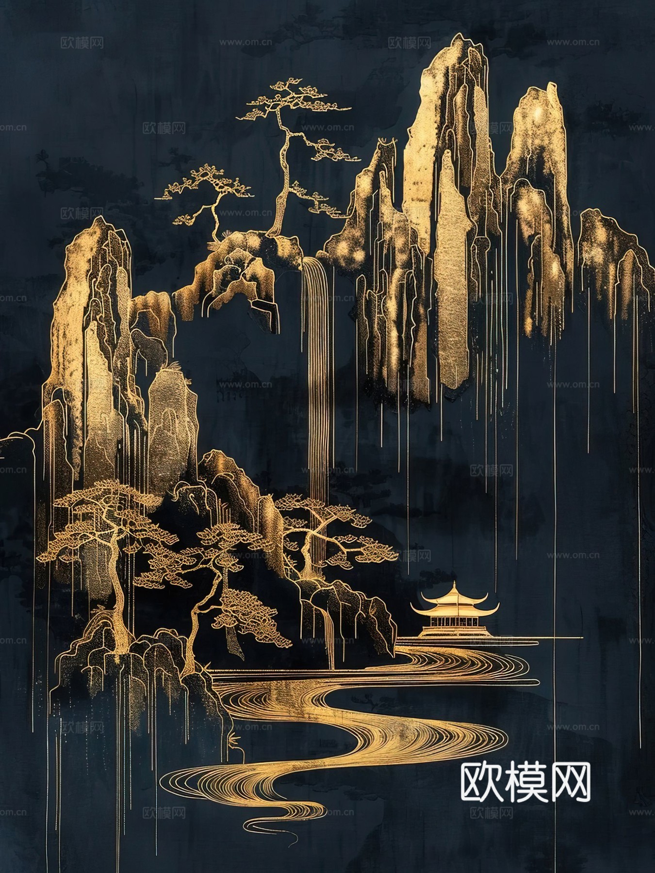 新中式国风壁纸壁画