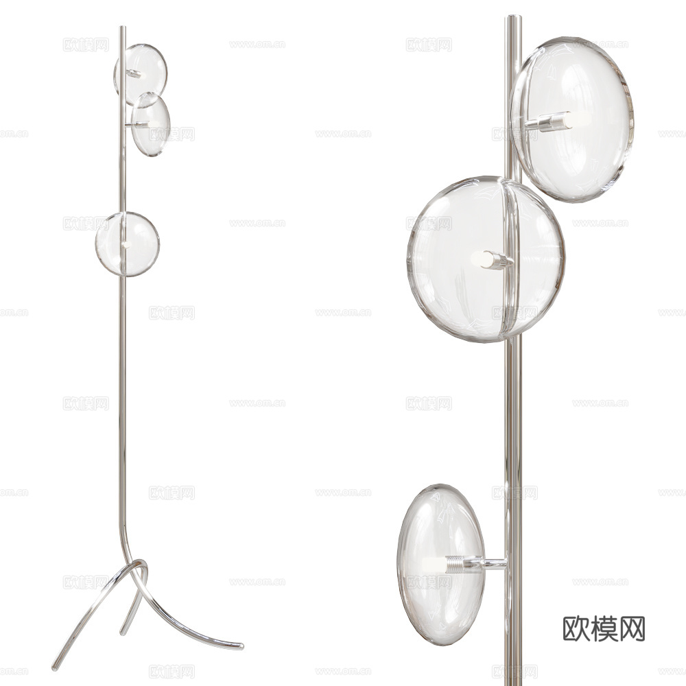 现代意式极简落地灯3d模型