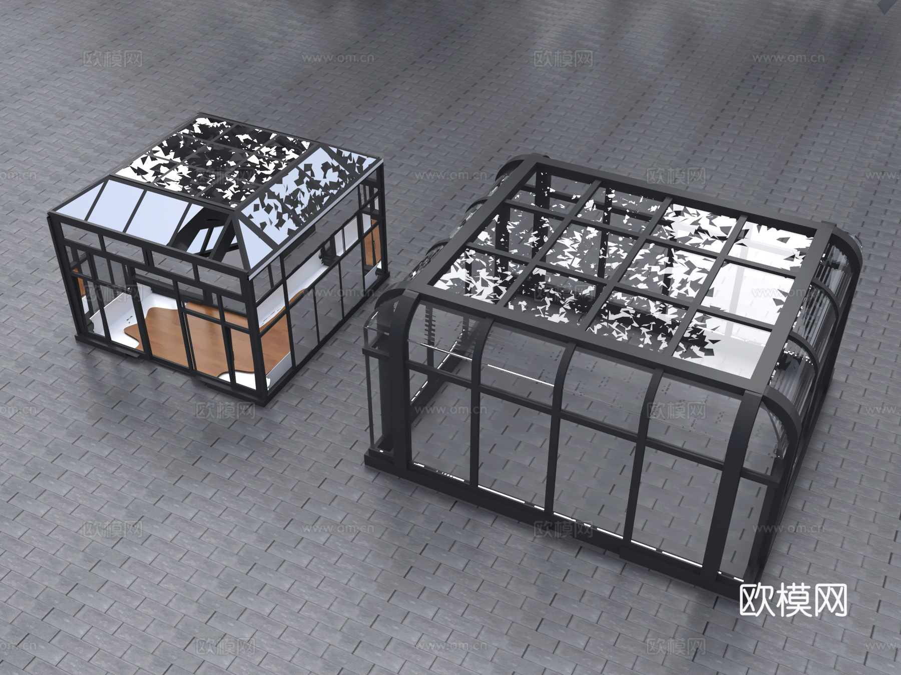阳光房 现代阳光房 玻璃房3d模型