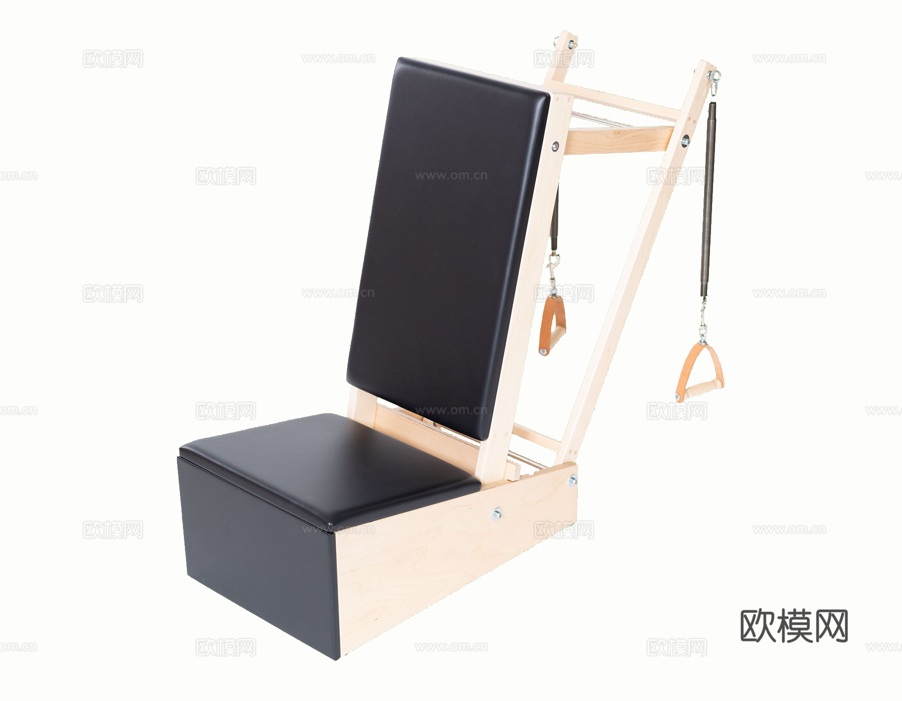 普拉提核心床 凯迪拉克椅子 梯桶矫正器 瑜伽器械su模型
