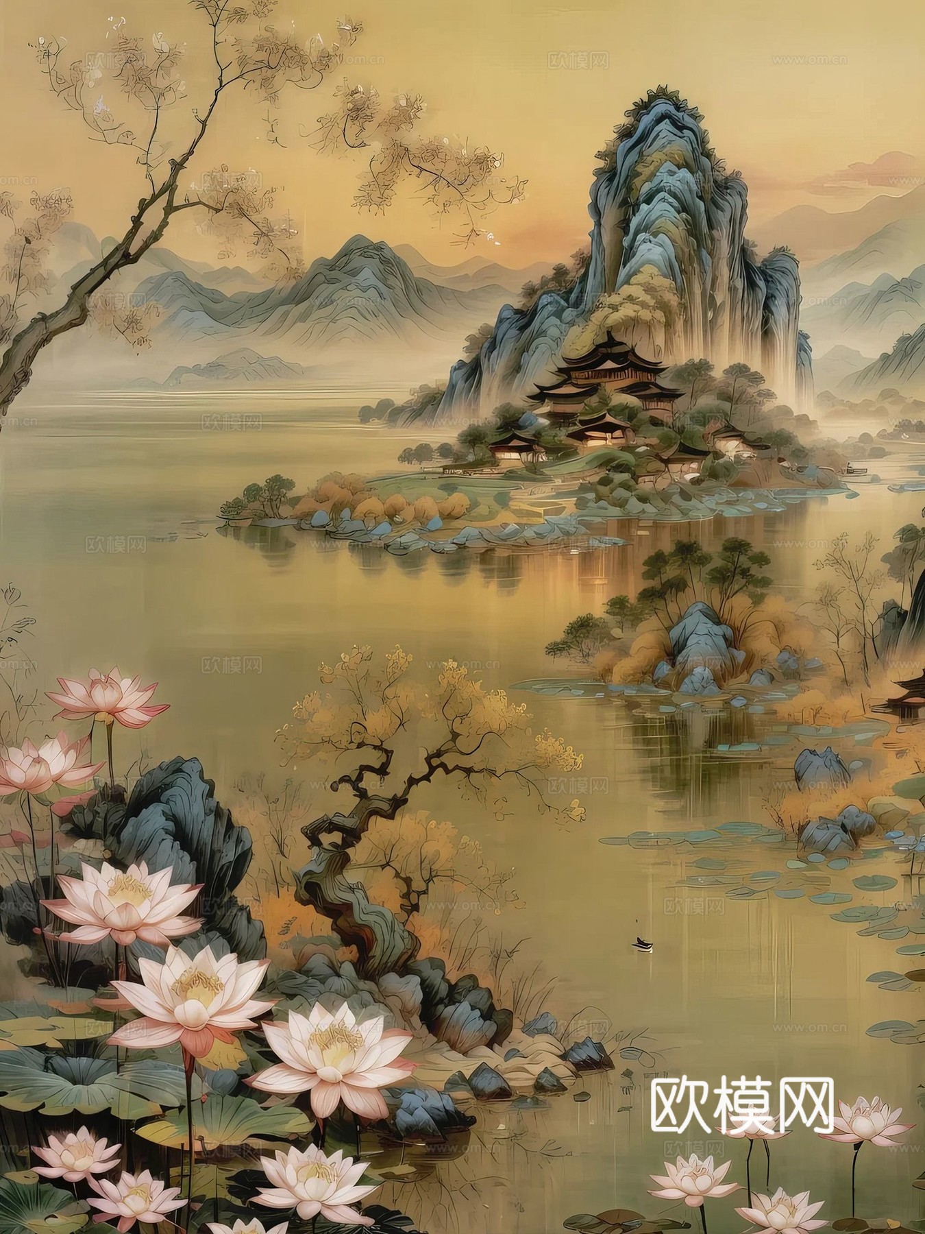 新中式国风壁纸壁画