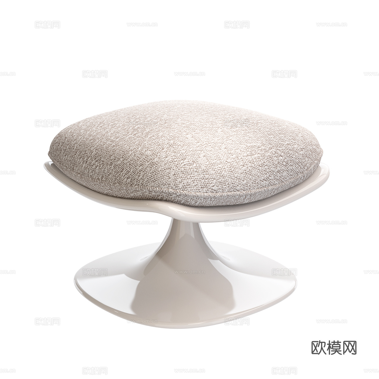 Minotti 现代脚踏 意式脚踏 极简脚踏 布艺凳子3d模型