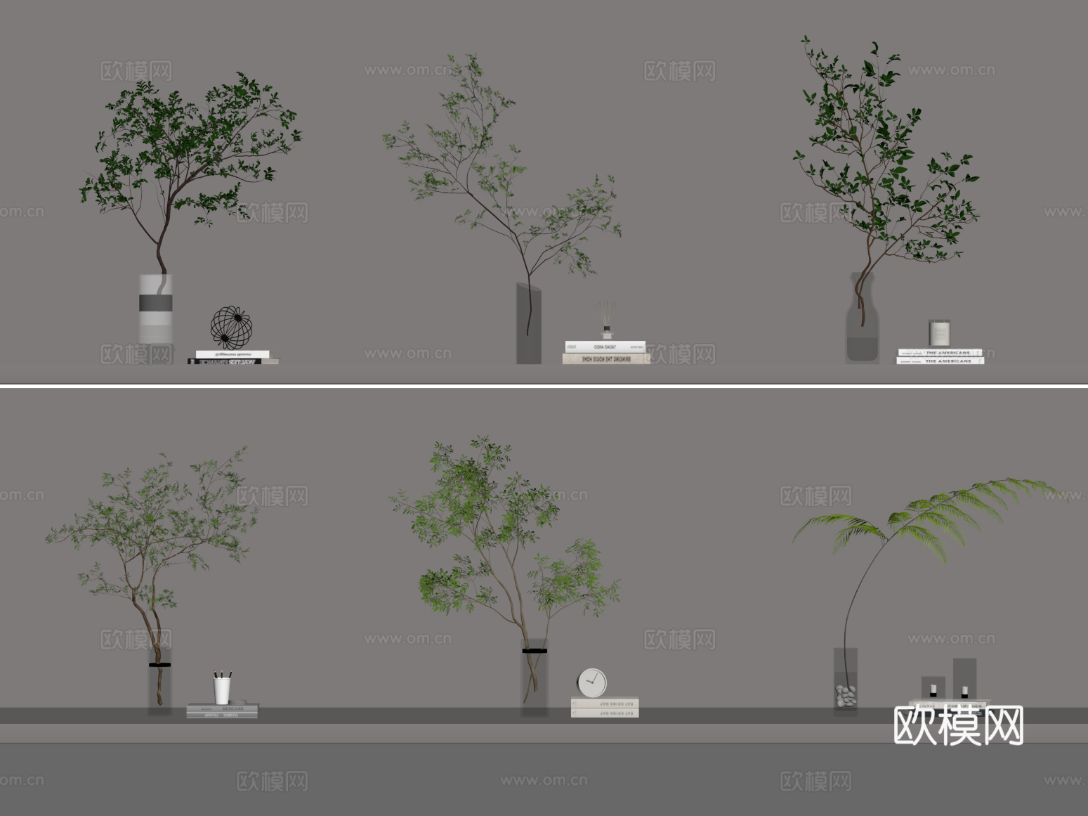 现代水生植物 水生植物组合su模型