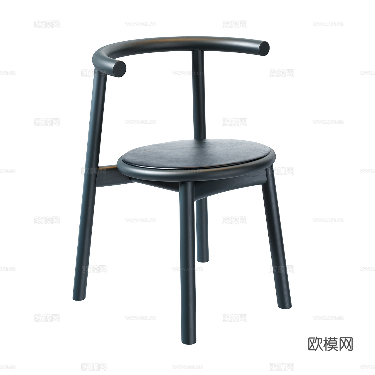 Mattiazzi 中古风单椅 北欧餐椅 原木单椅 木椅3d模型