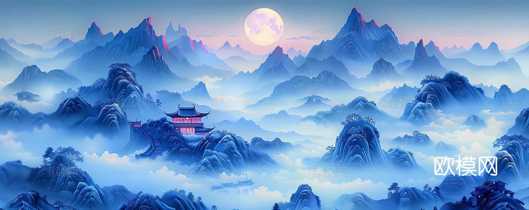 新中式国风壁纸壁画