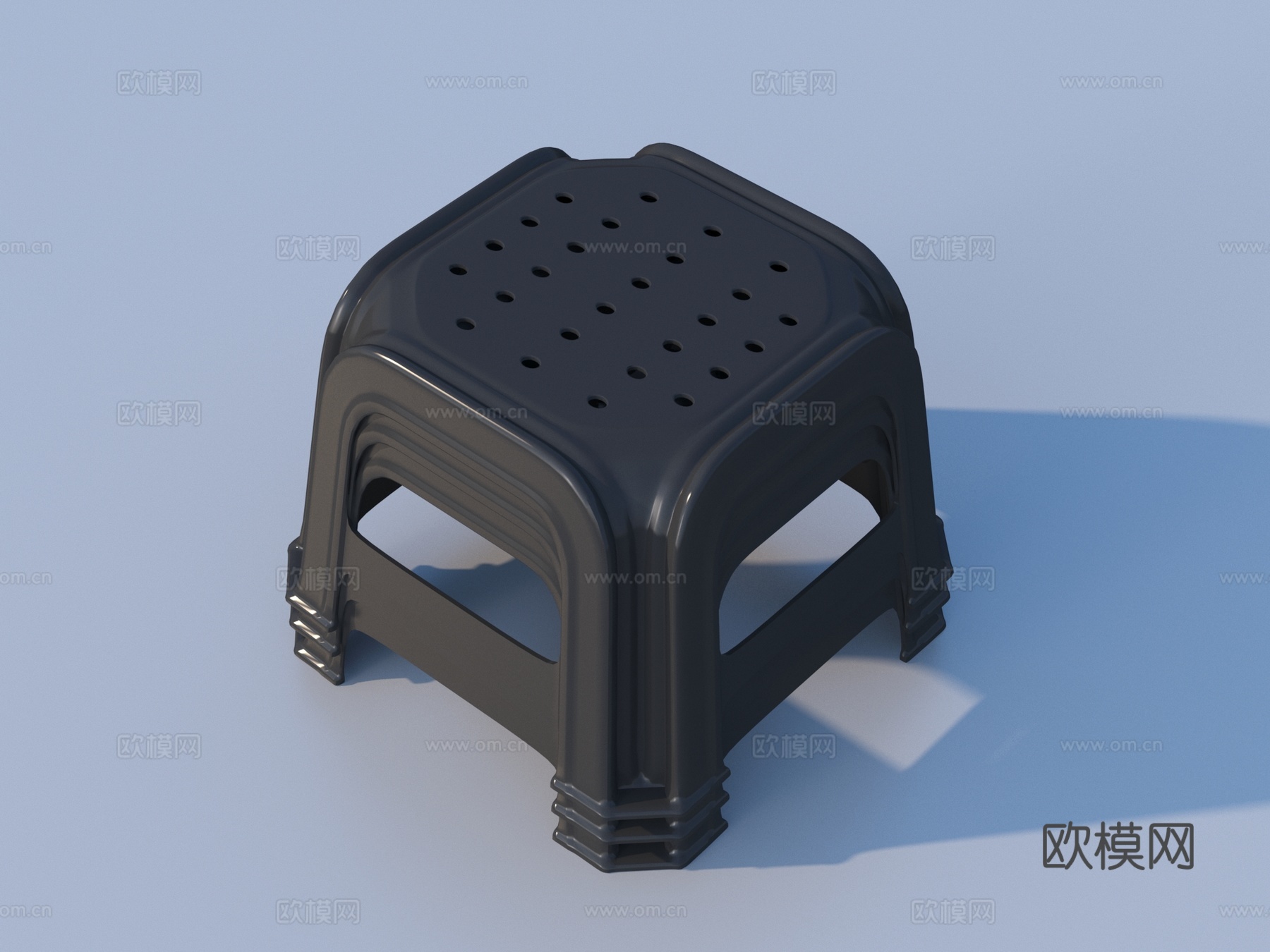 凳子 塑料凳3d模型