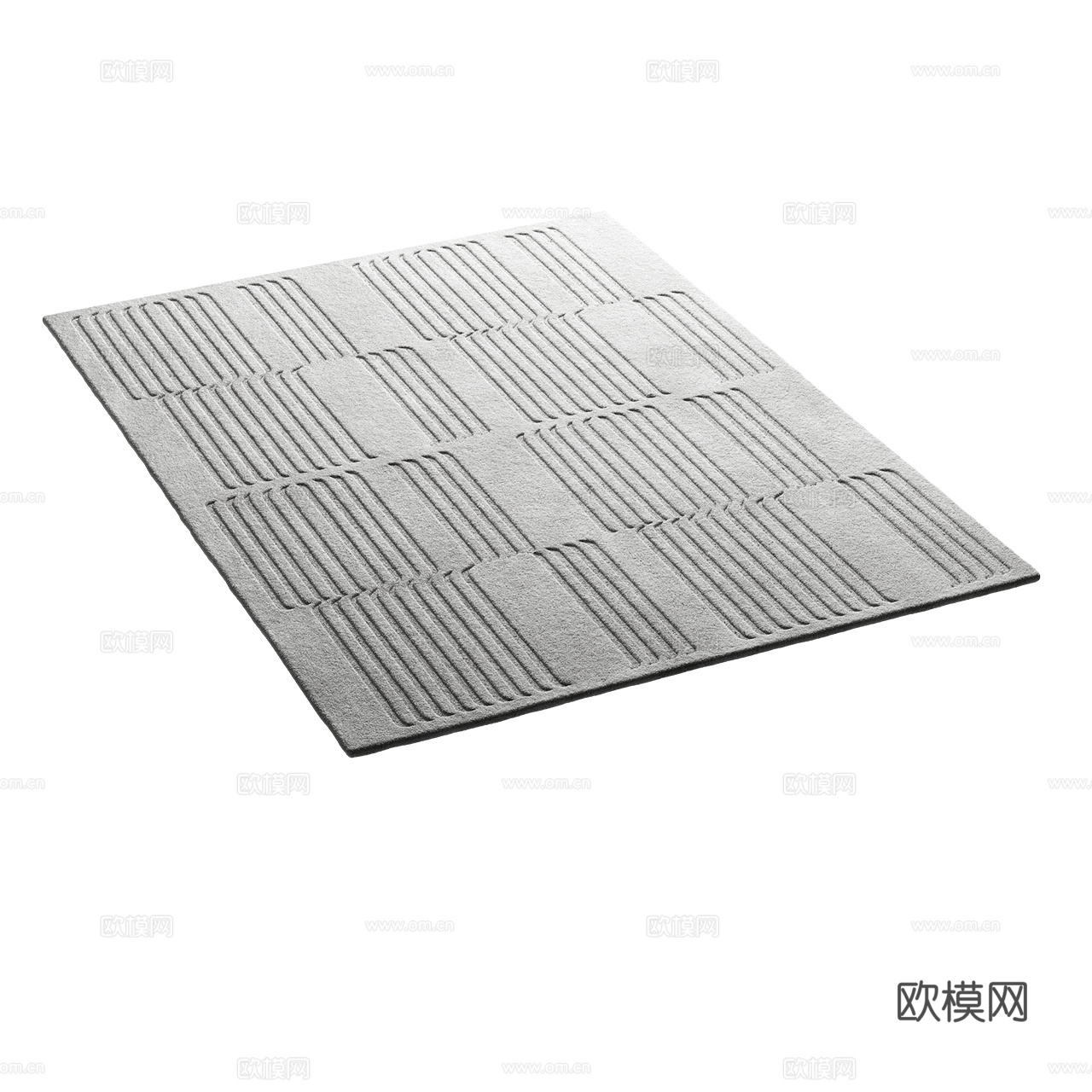 Bonaldo 意式极简地毯 方形地毯 几何地毯 抽象地毯3d模型