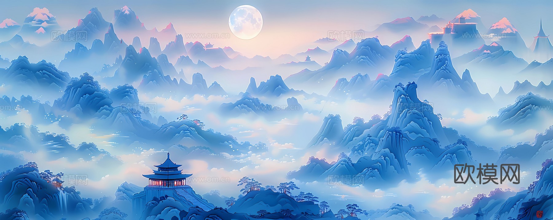 新中式国风壁纸壁画