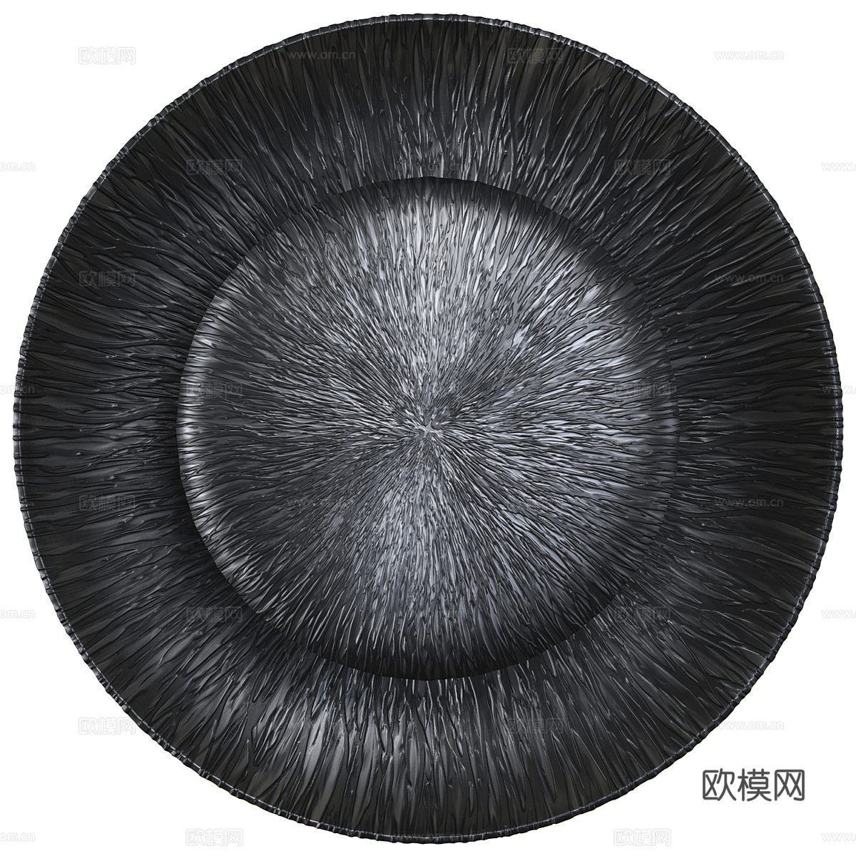 新中式轻奢圆盘装饰壁灯3d模型