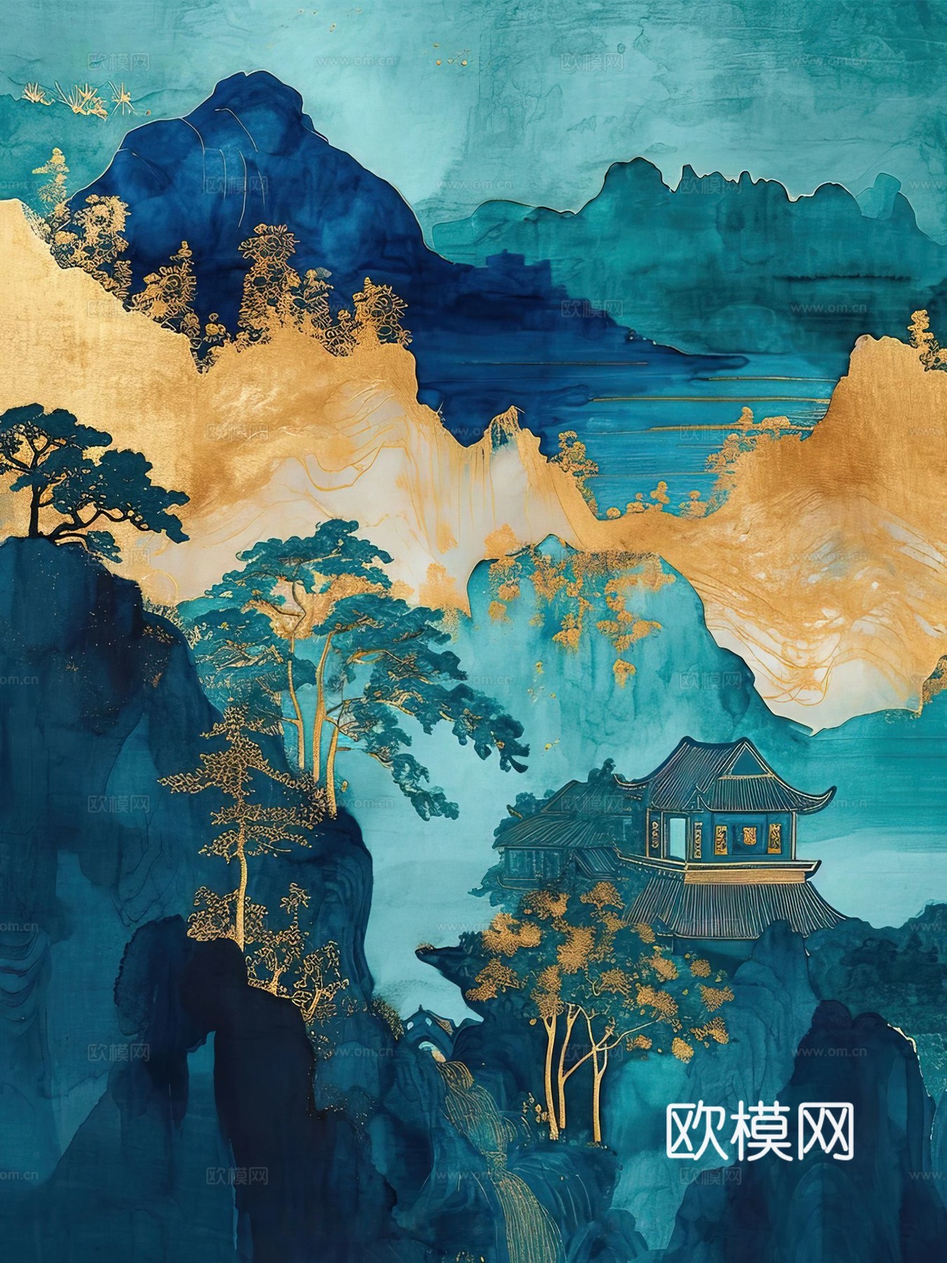 新中式国风壁纸壁画