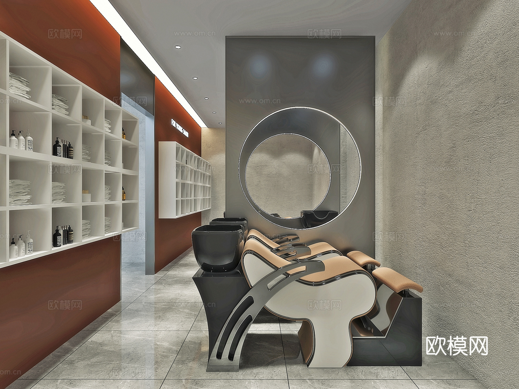 美发店3d模型