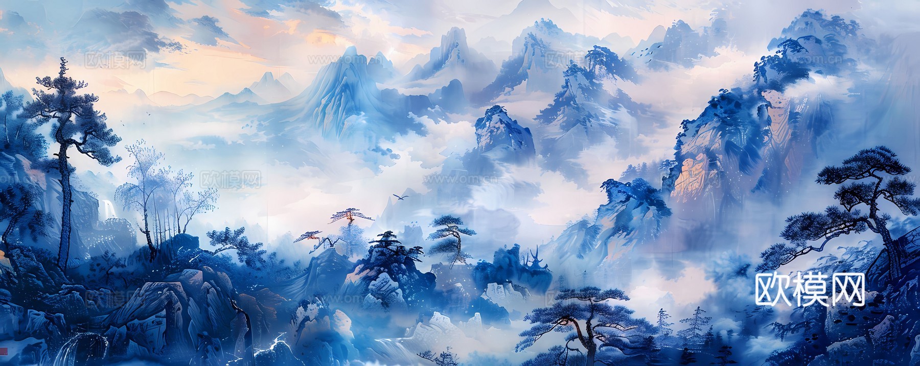 新中式国风壁纸壁画