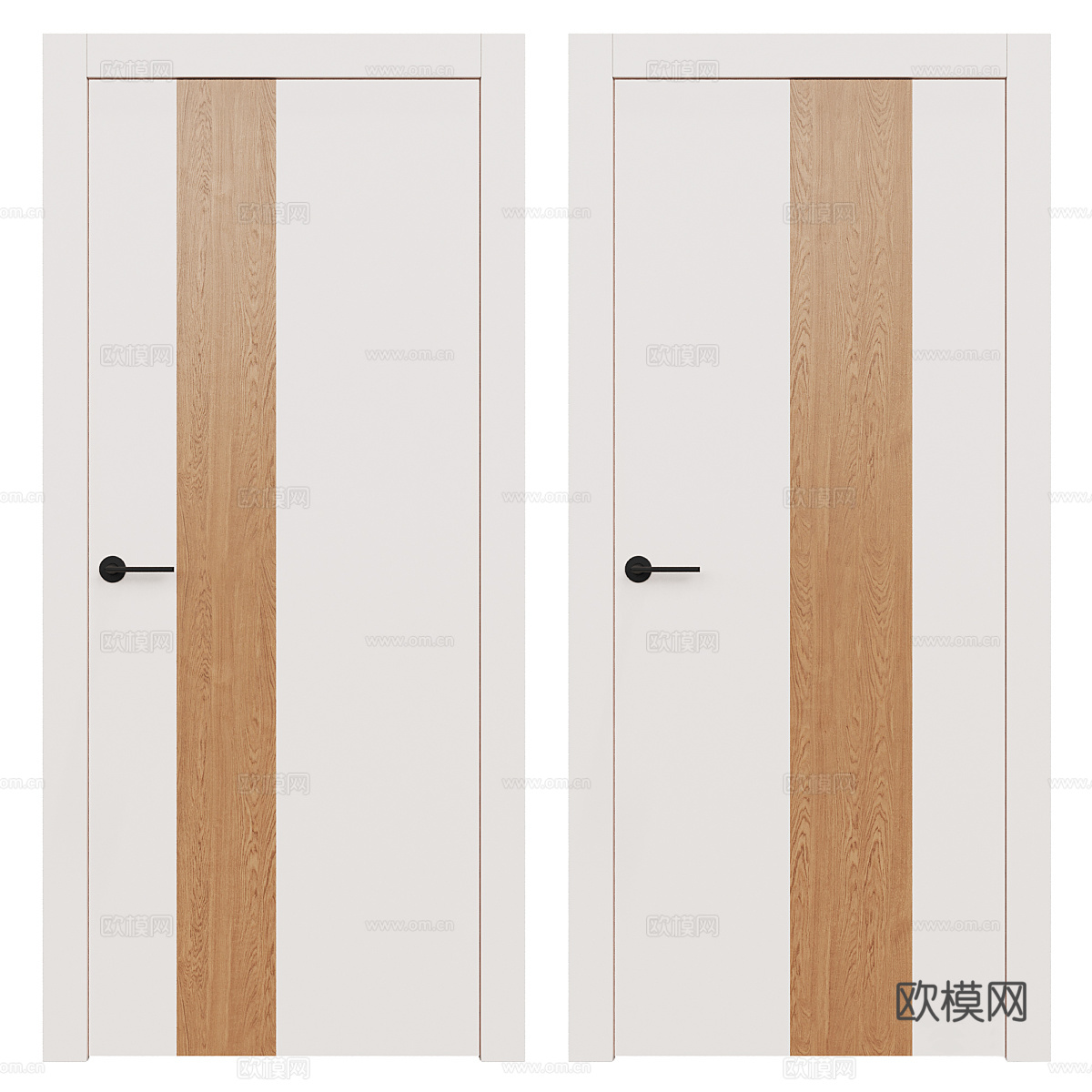 现代极简单开门3d模型