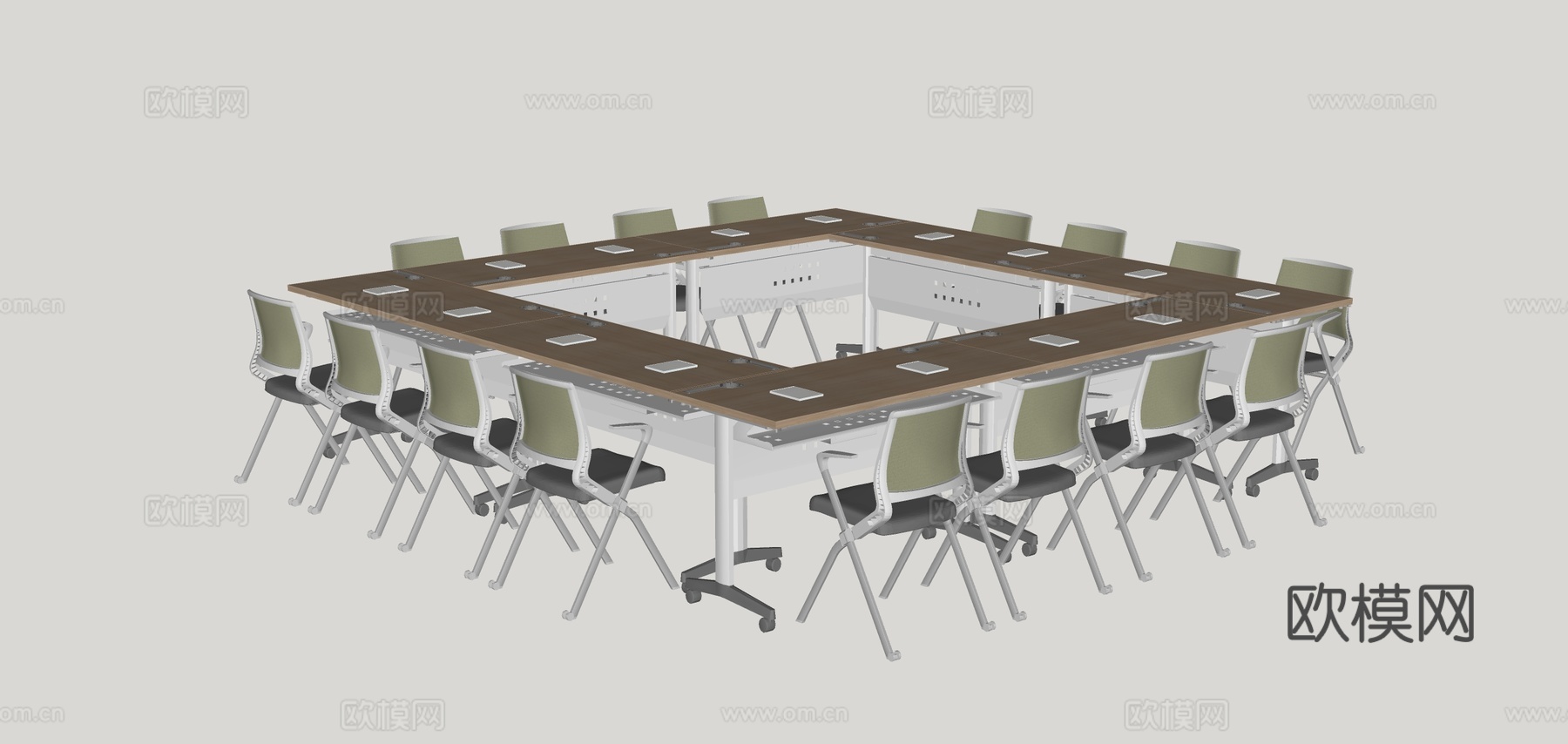 现代会议桌椅su模型
