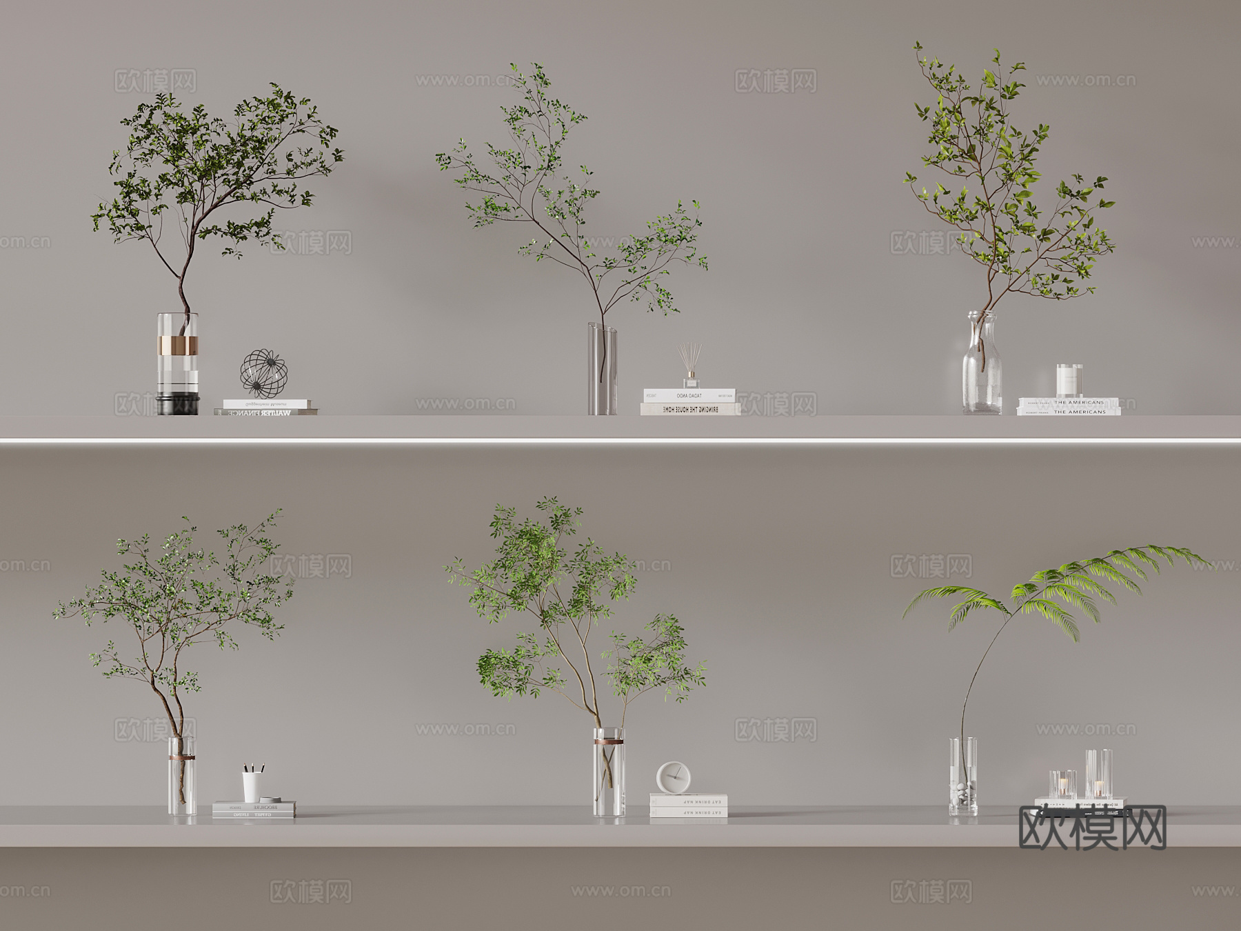 现代水生植物 水生植物组合su模型