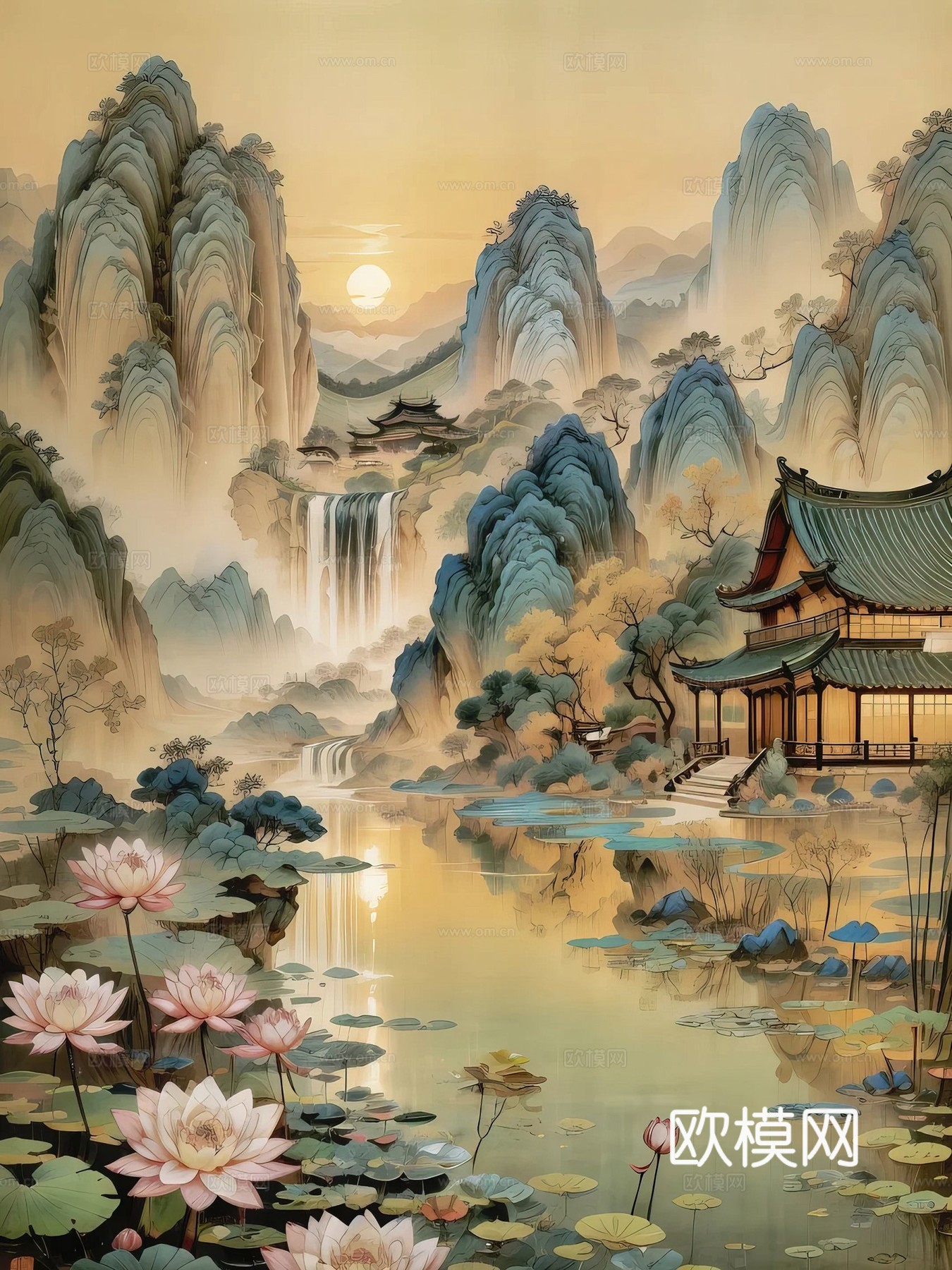 新中式国风壁纸壁画
