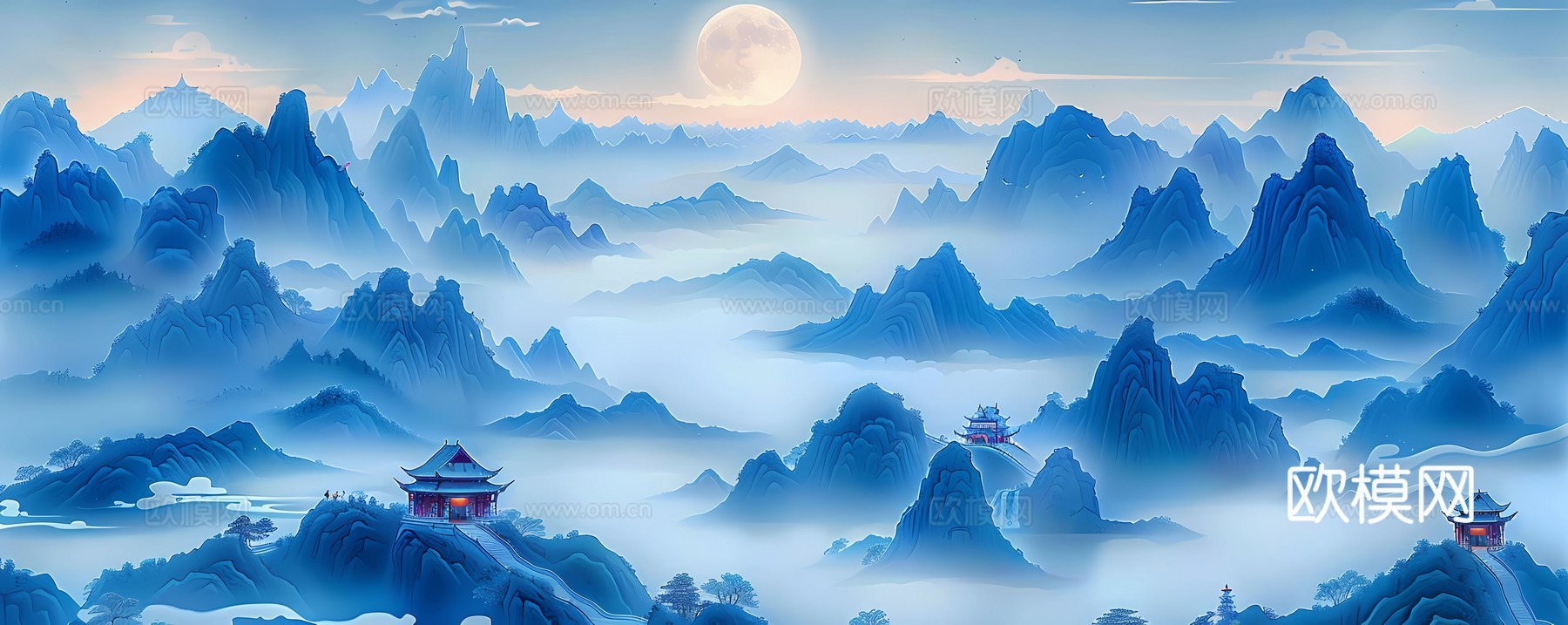 新中式国风壁纸壁画