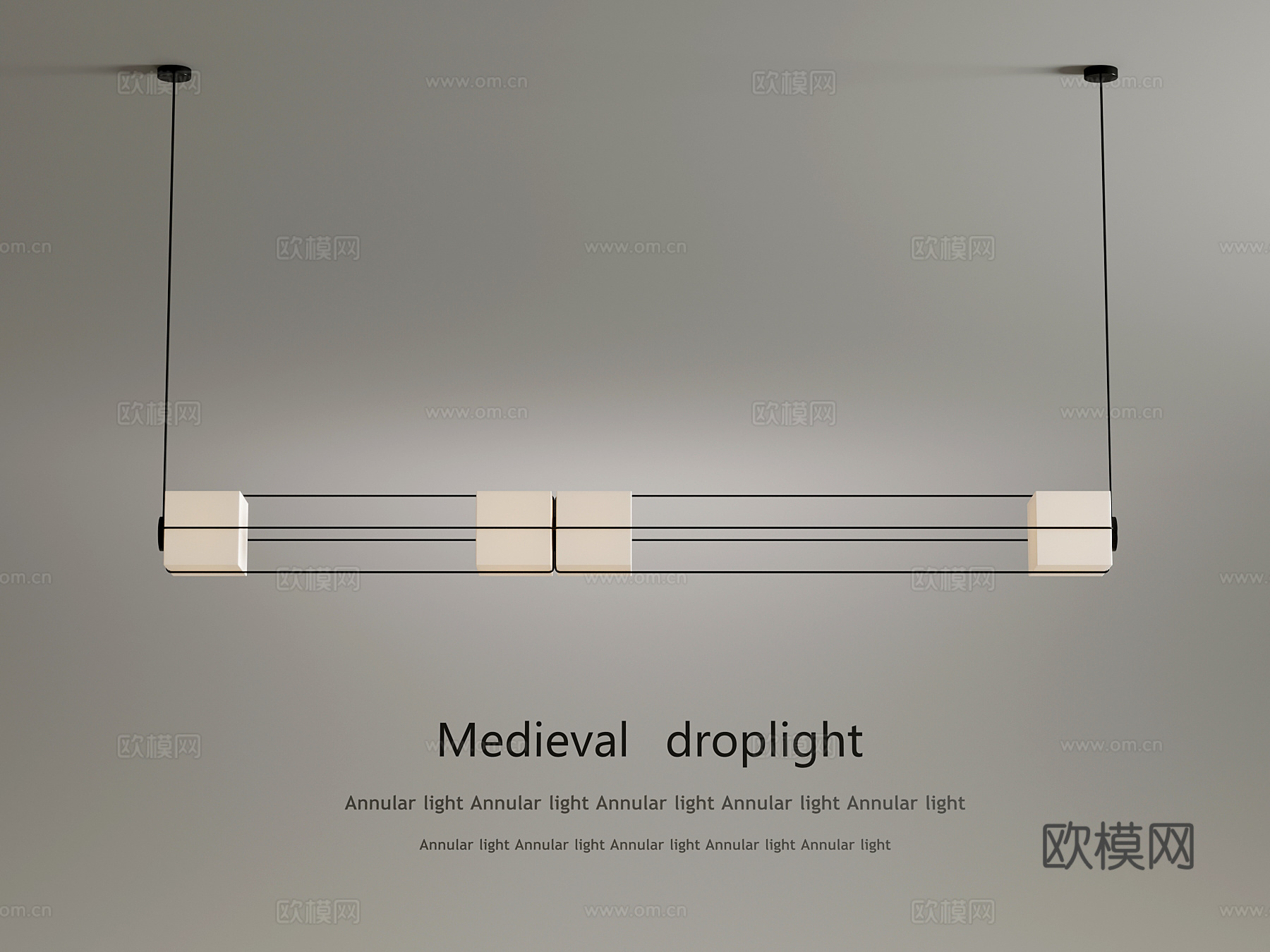 吊灯 中古风吊灯 装饰吊灯 长形吊灯3d模型