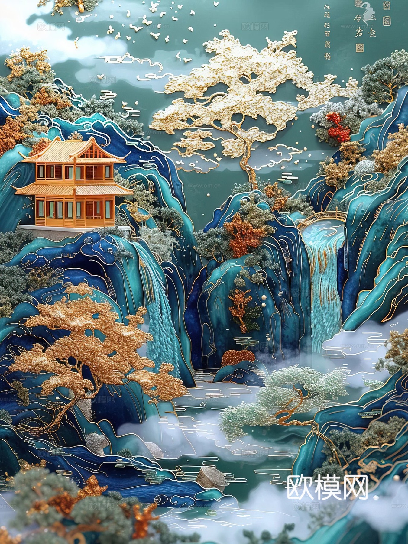 新中式国风壁纸壁画