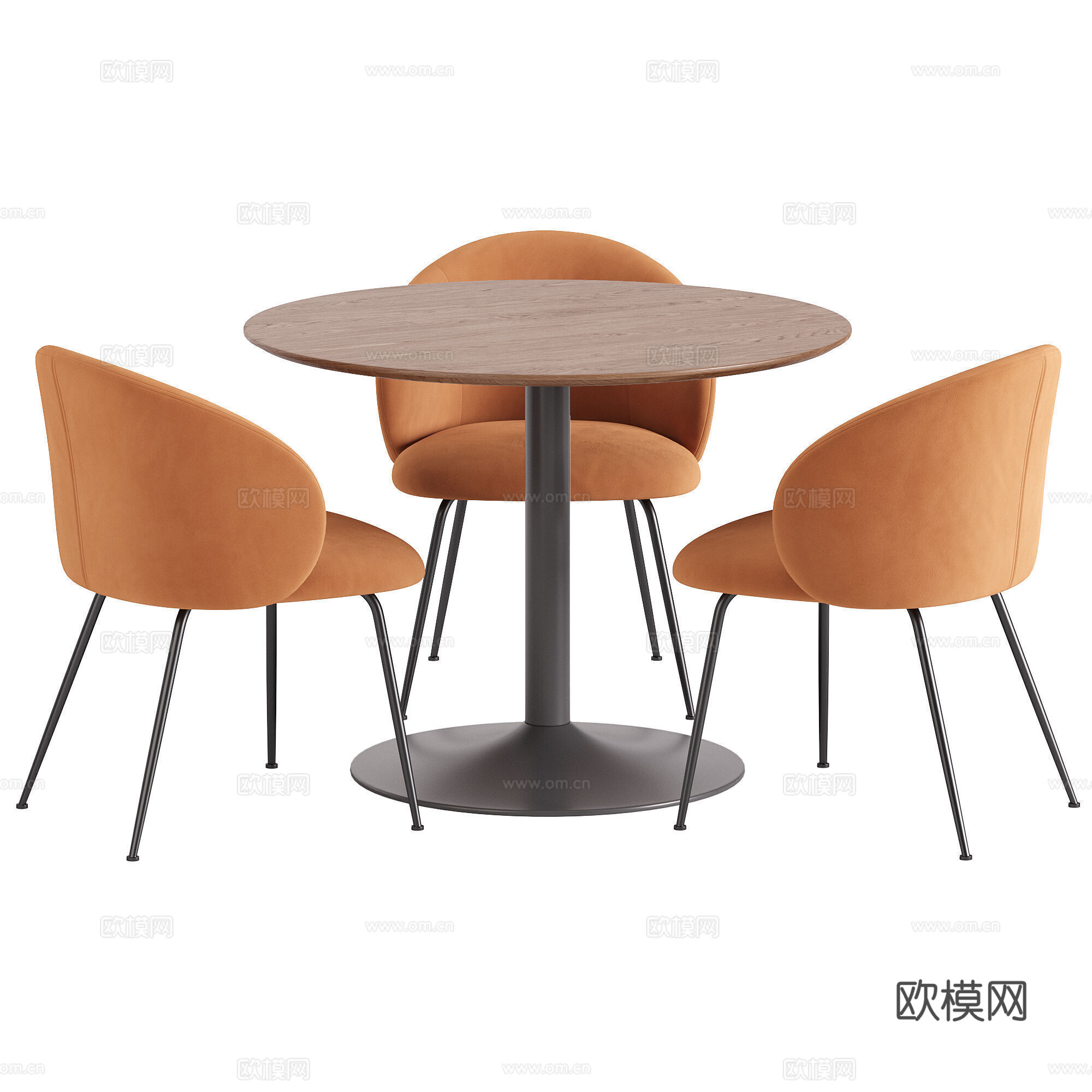 现代意式洽谈桌椅3d模型