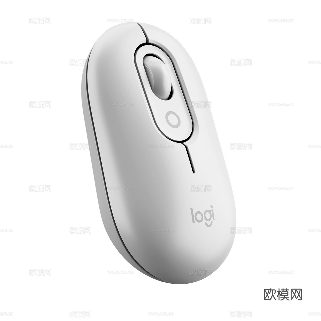 罗技 Pop Wireless Mouse 白色3d模型