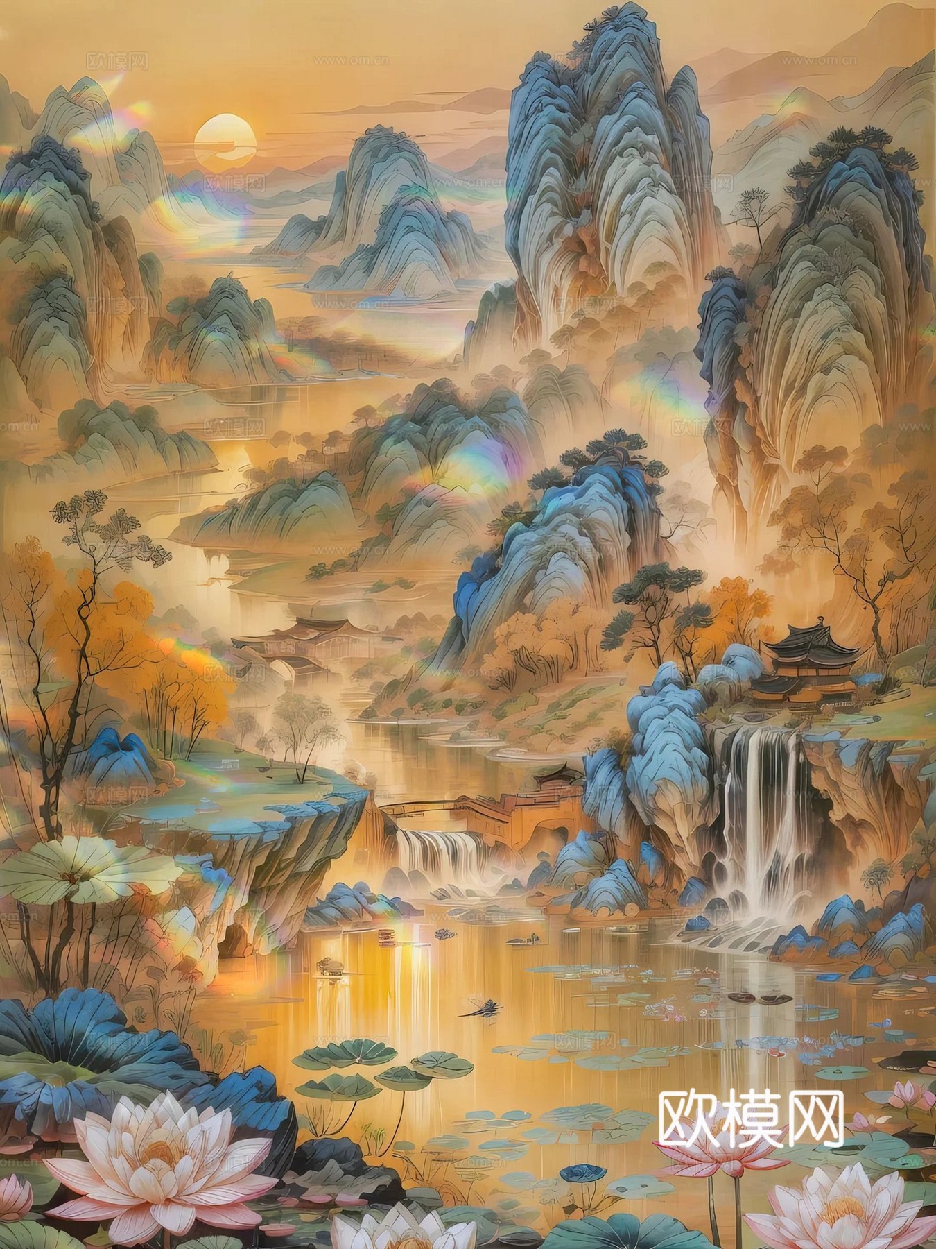 新中式国风壁纸壁画