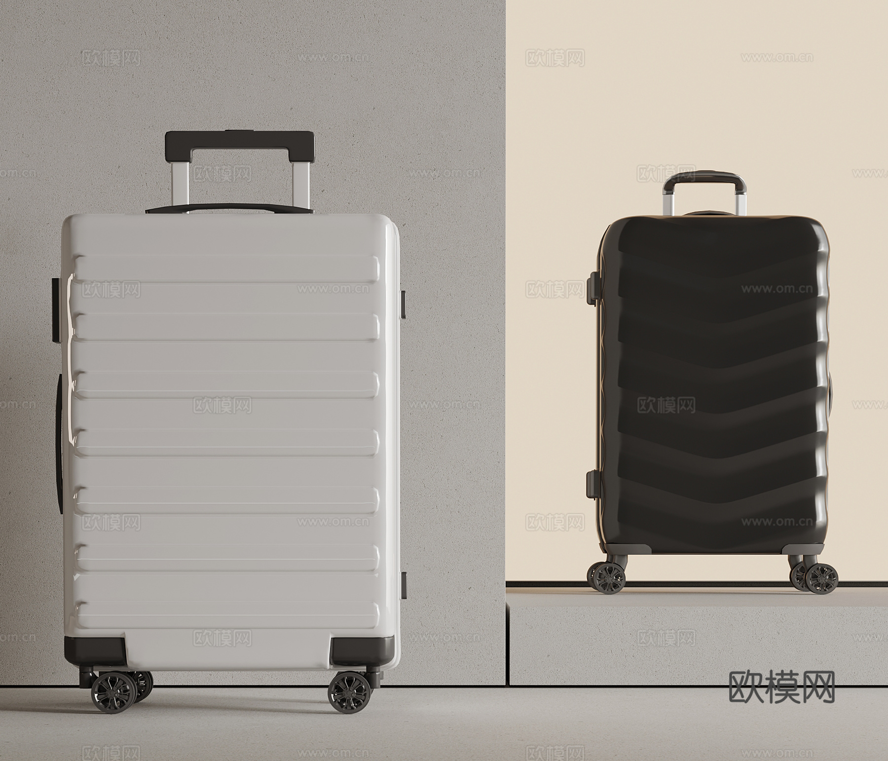 行李箱 现代行李箱3d模型