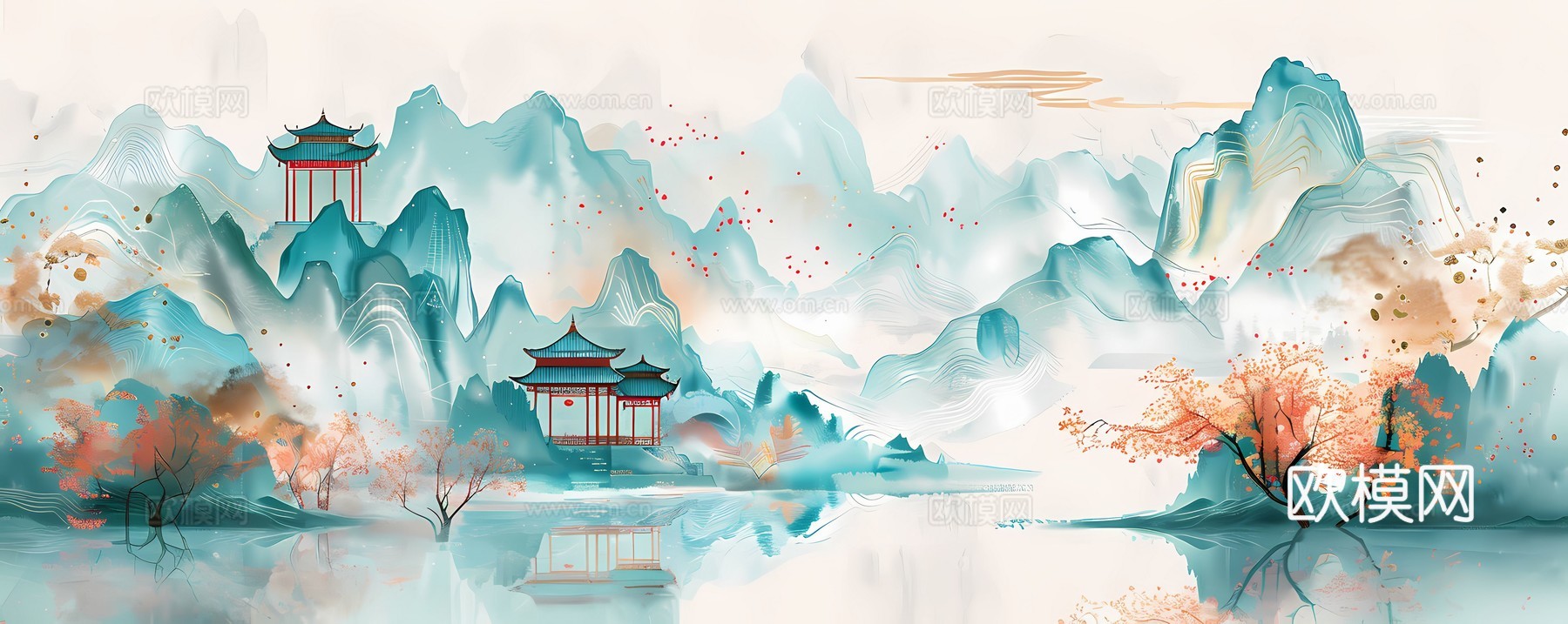 新中式国风壁纸壁画