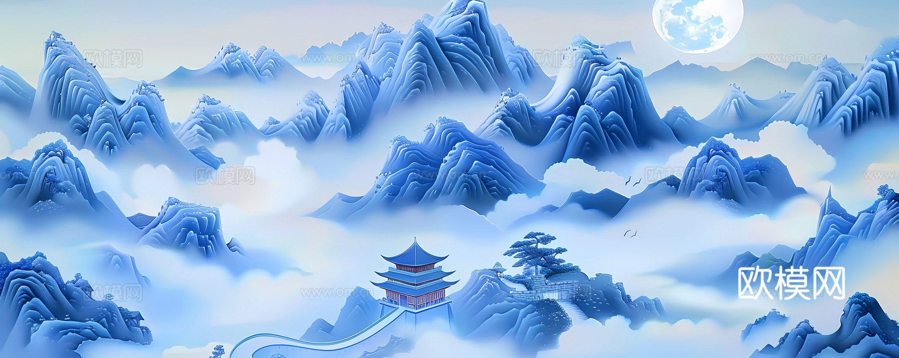 新中式国风壁纸壁画