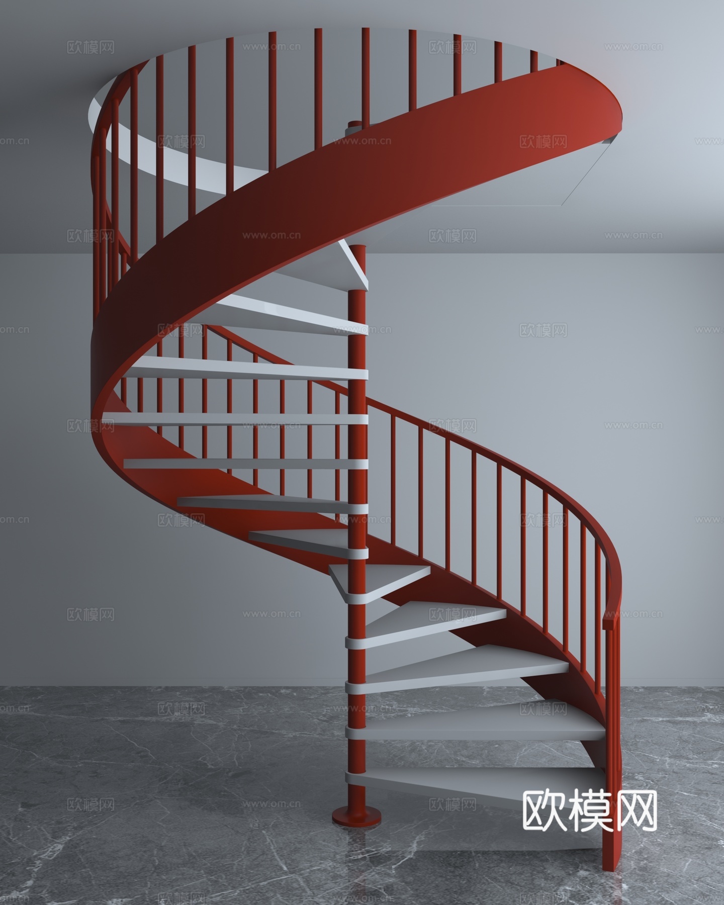 旋转楼梯3d模型下载