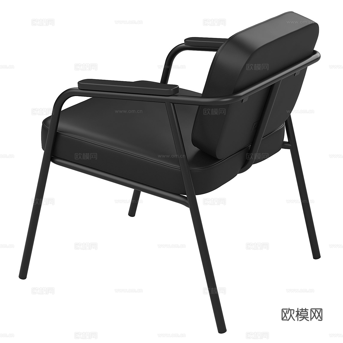 现代意式皮革餐椅3d模型